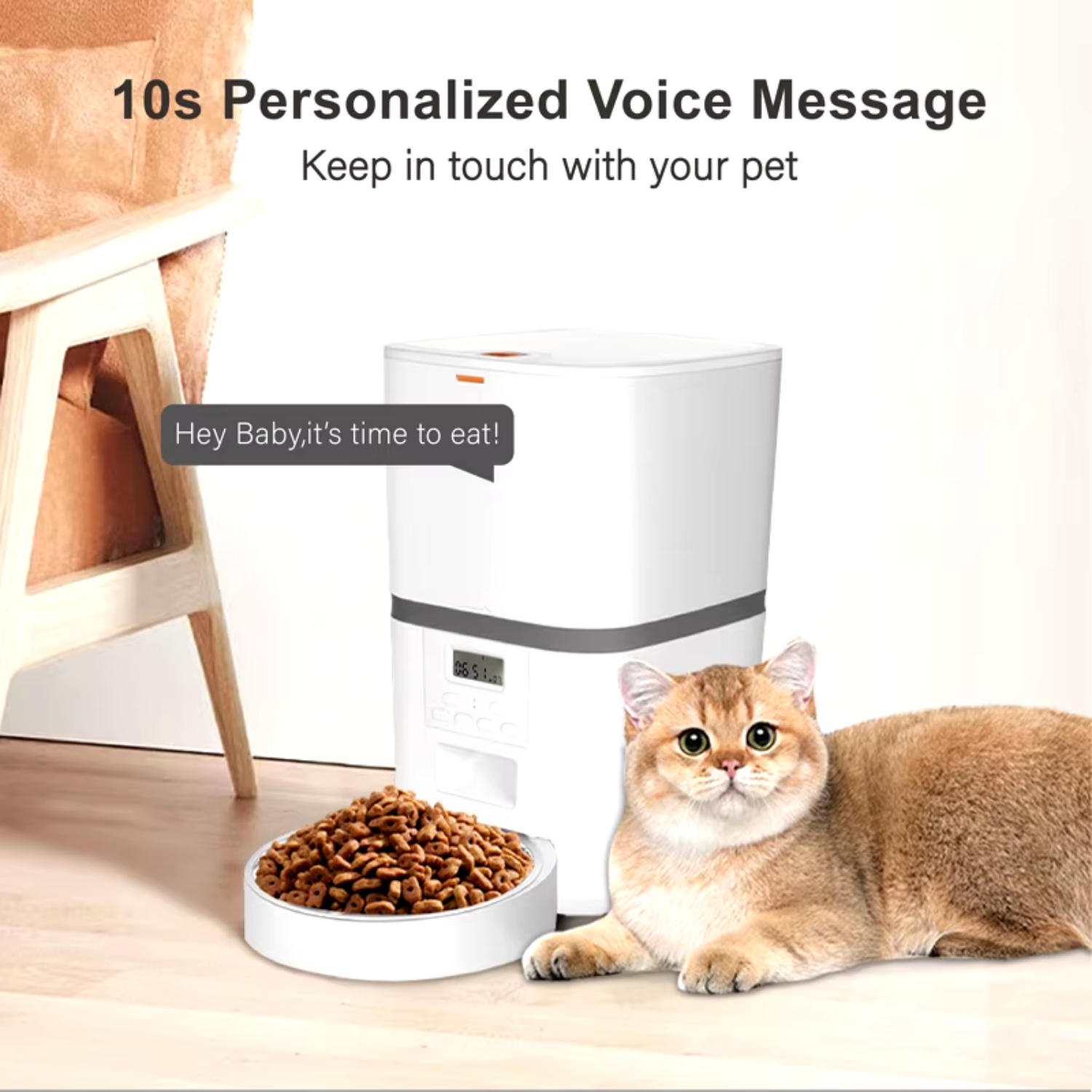 4L Dog Cat Food Feeder Eco-Friendly And Healthy Timed Ration Microchip Automatic Pet Feeder