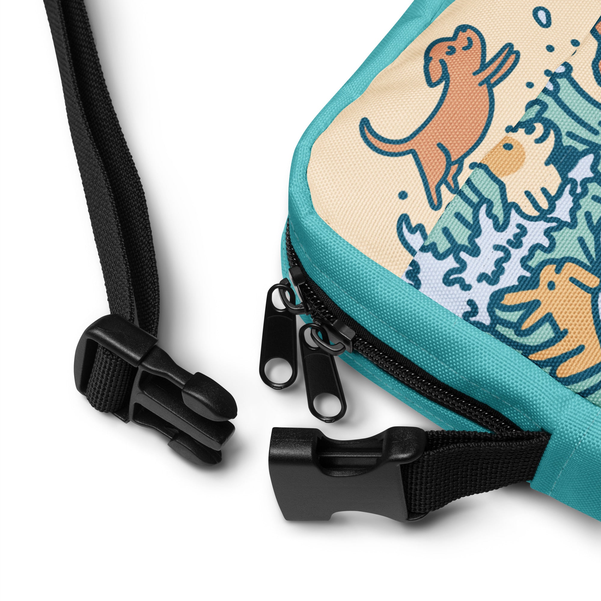 The Great Doggie Wave Utility Crossbody Bag (inspired by Kanagawa's Great Wave)