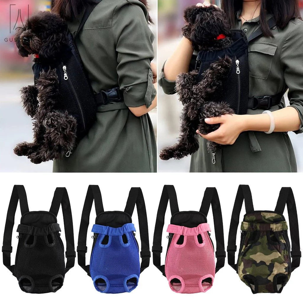 Pet Carrier Backpack Adjustable Straps, Legs Out, Pet Front Cat Dog Mesh Carrier Backpack Travel Bag for Small and Medium Dogs and Cats "Camouflage, L"