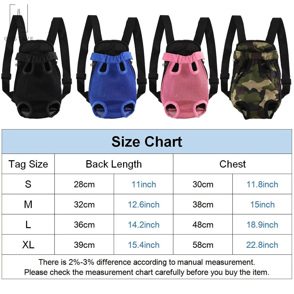 Pet Carrier Backpack Adjustable Straps, Legs Out, Pet Front Cat Dog Mesh Carrier Backpack Travel Bag for Small and Medium Dogs and Cats "Camouflage, L"