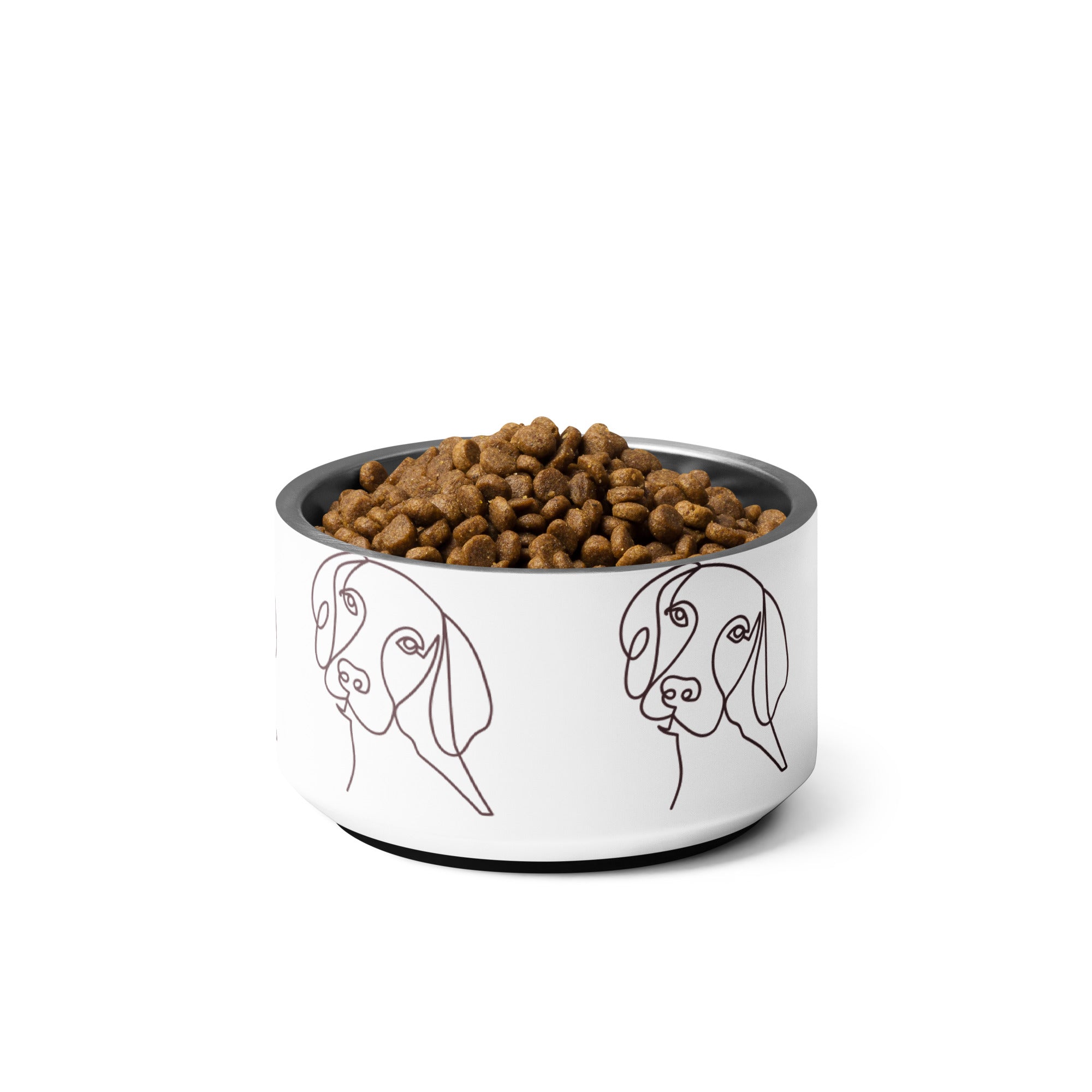 Custom Line Drawing of Your Pet on a Bowl