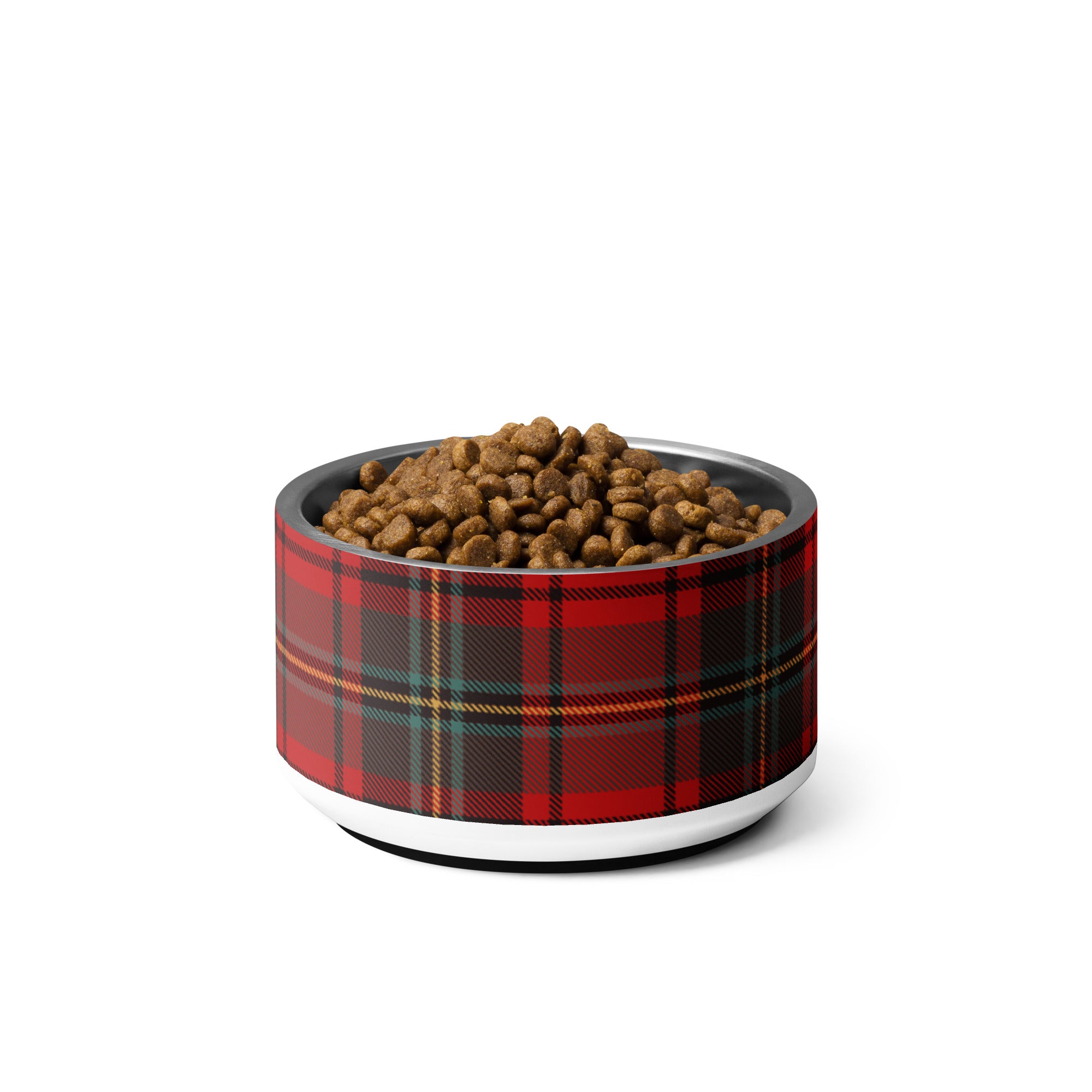 Personalized Christmas Plaid Pet bowl