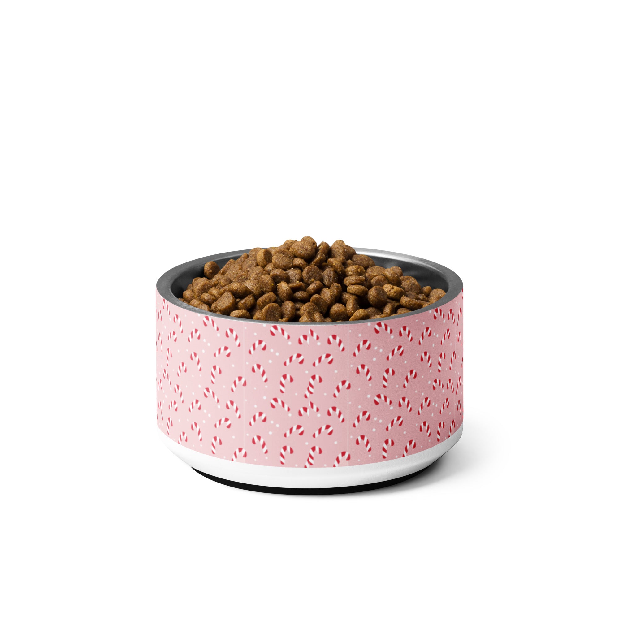 Pink Candy Canes Christmas Pet bowl