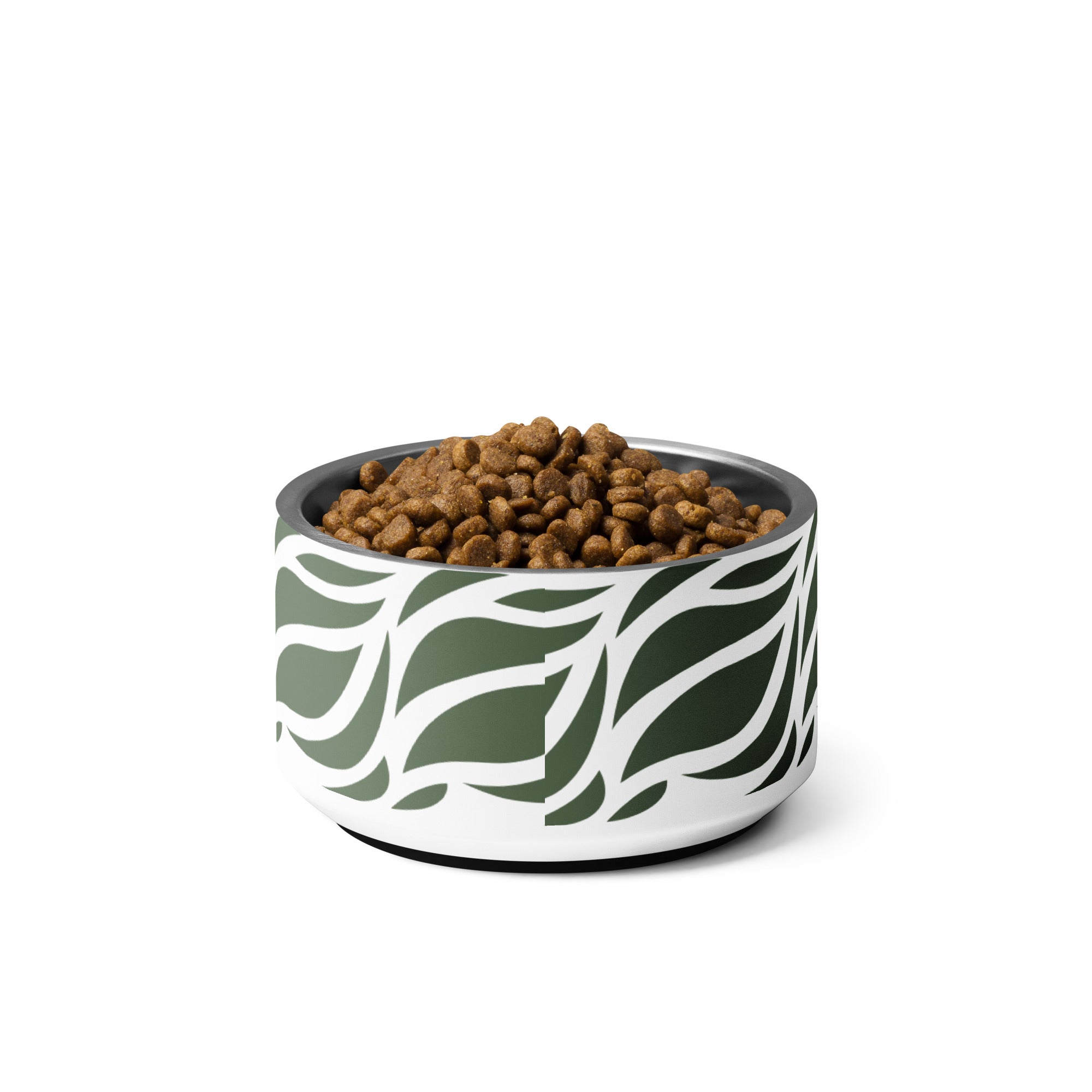 Green Abstract Leaves Pet bowl