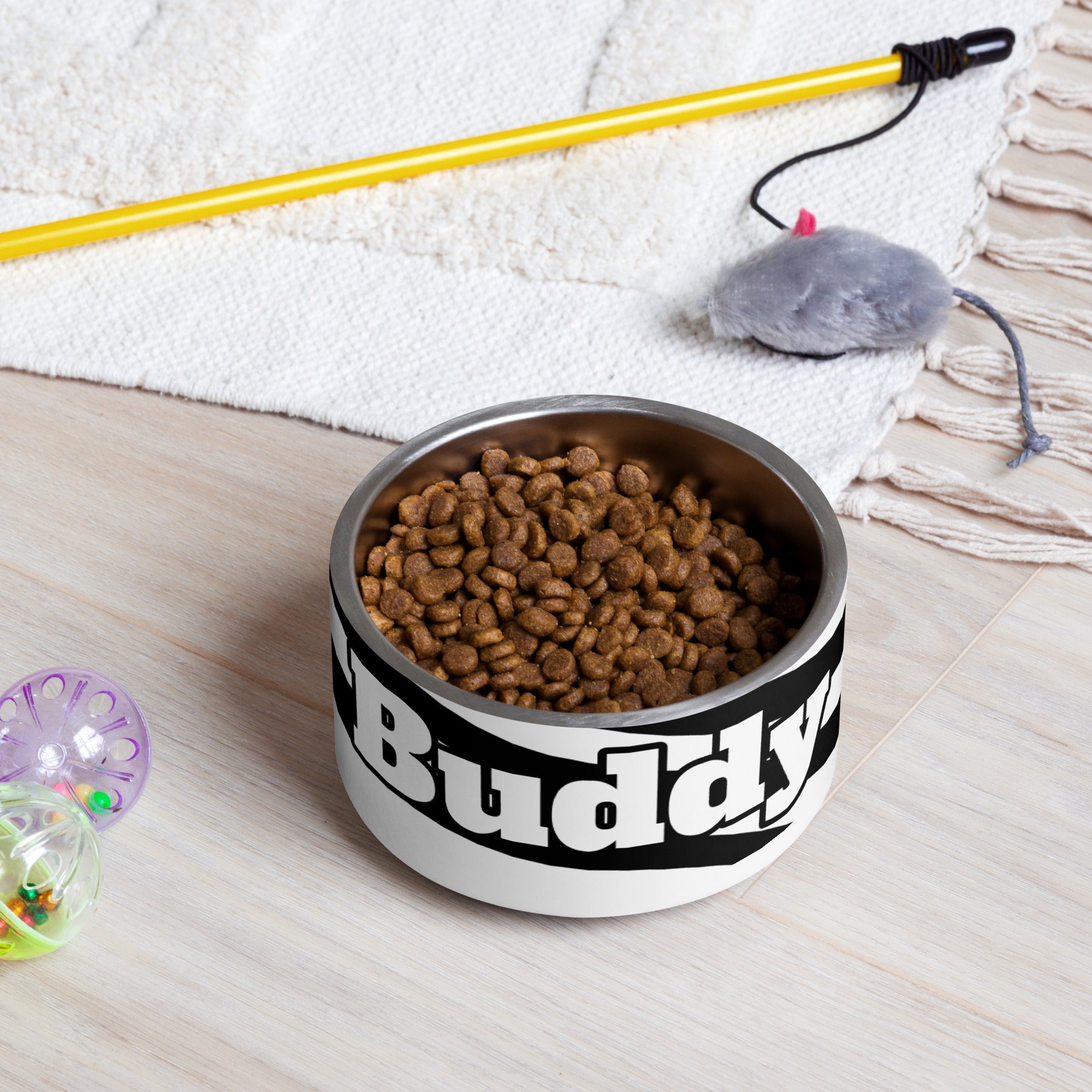 Personalized Pet Bowl, Black and White