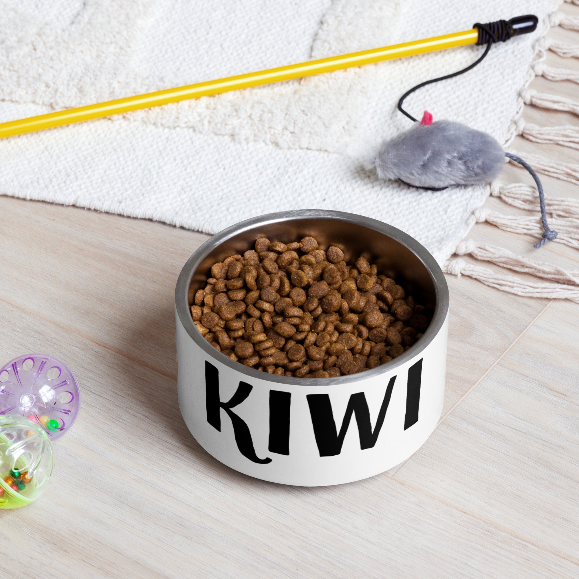 Personalized Pet Bowl with Your Pet's Image or Cartoon on the Side