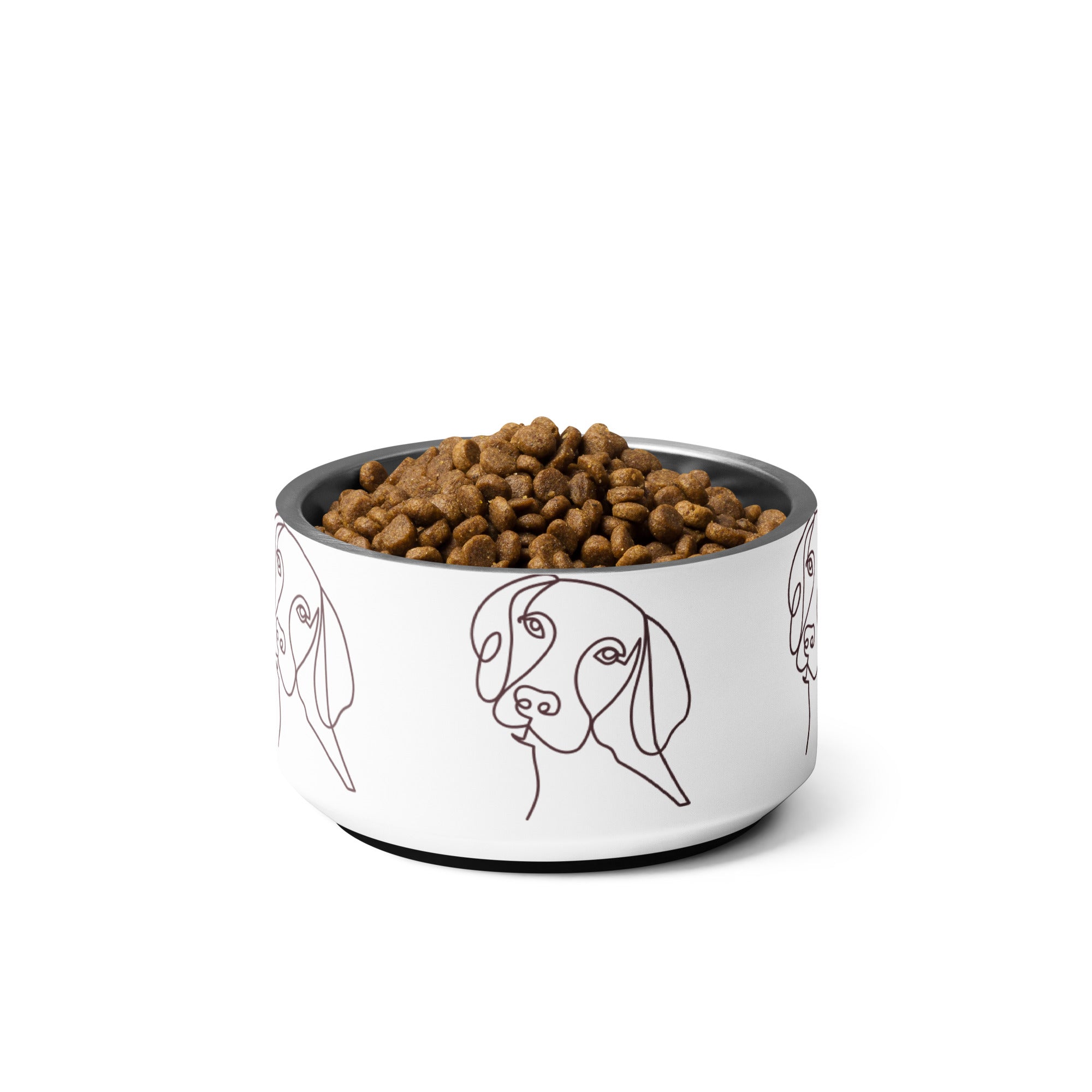 Custom Line Drawing of Your Pet on a Bowl