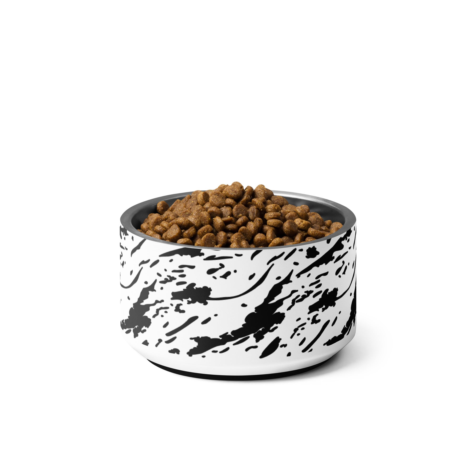 Windswept Black and White Pet Bowl