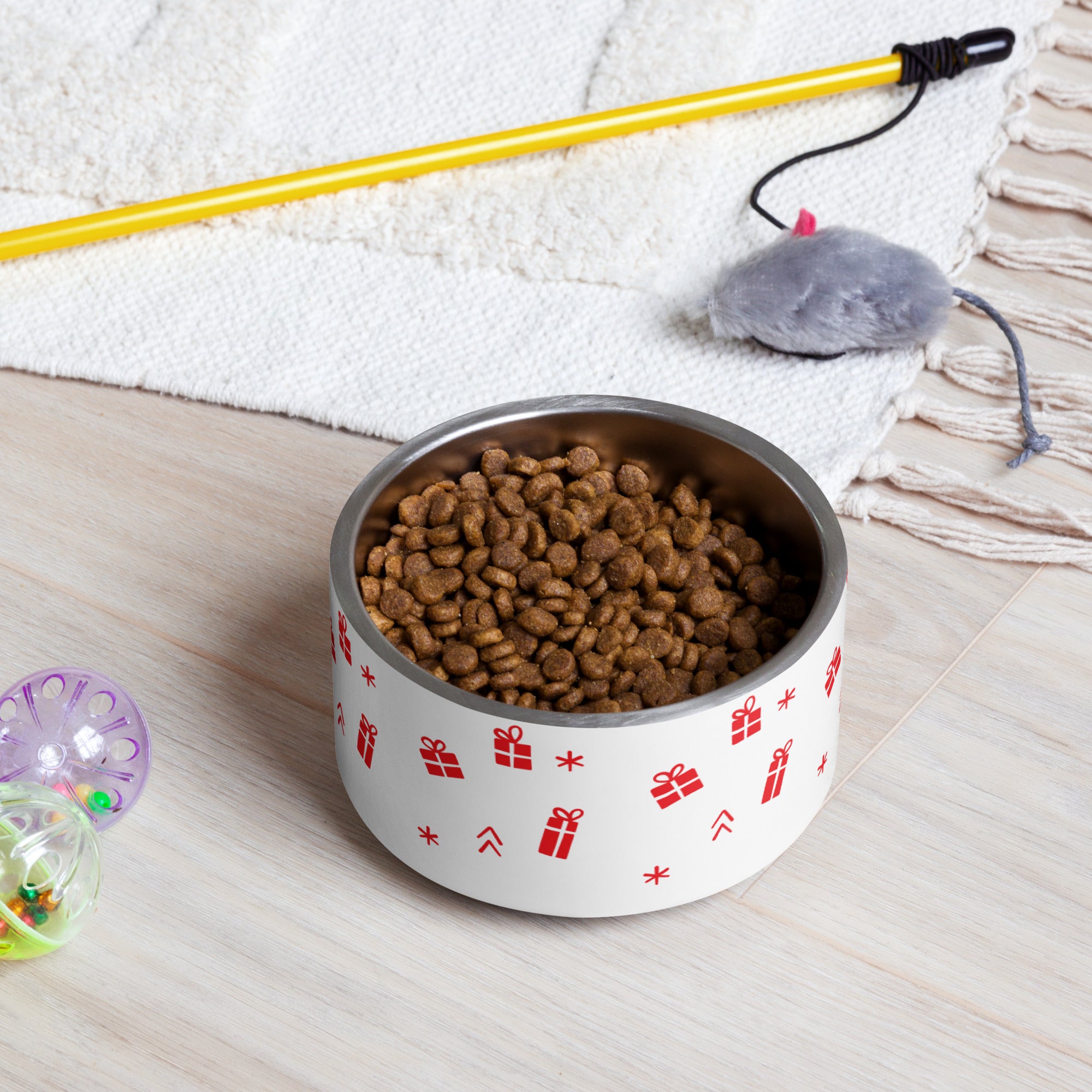 Christmas Gifts Pet Food Bowl, Can be Personalized with Your Pet's Name!