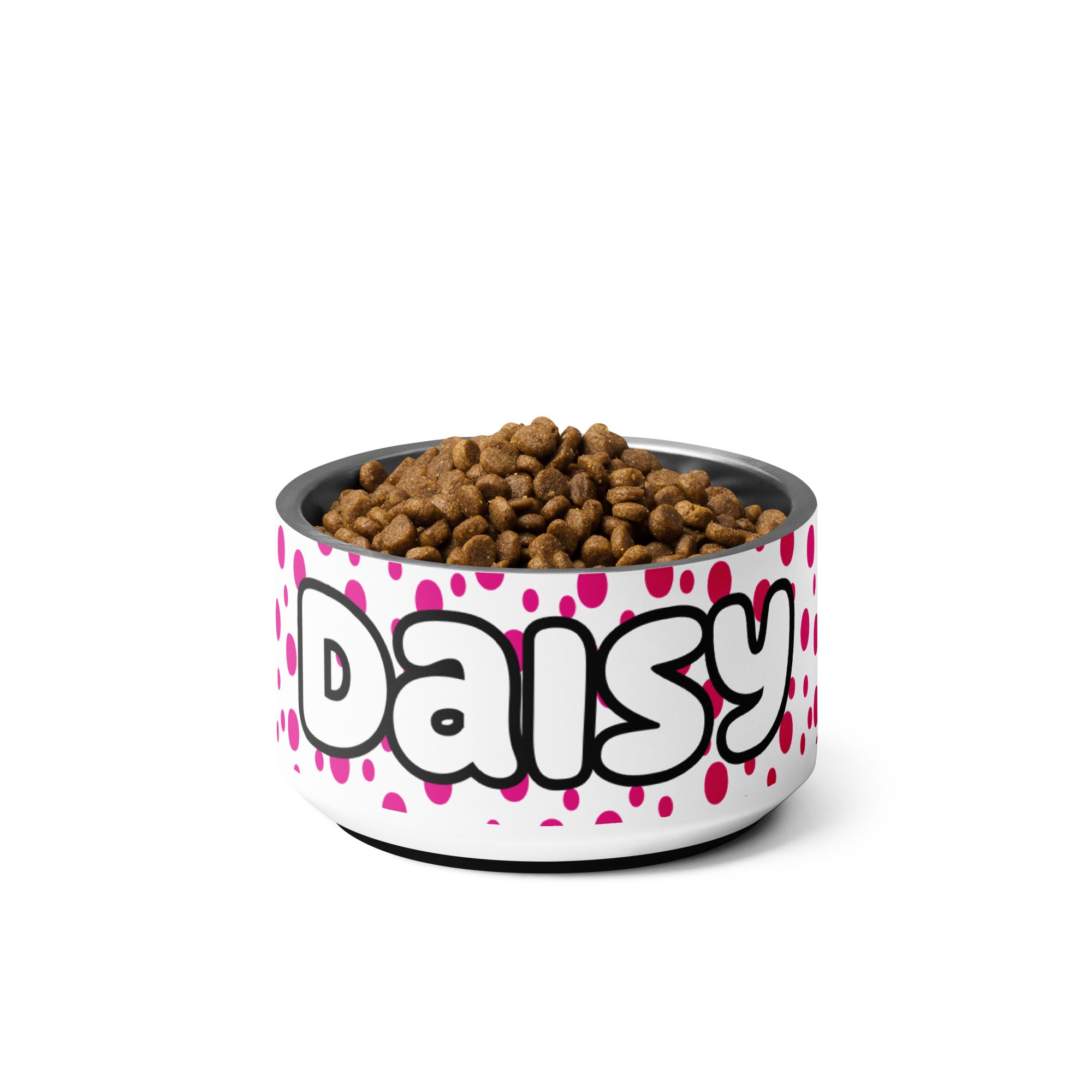 Pink Dots Pet Bowl