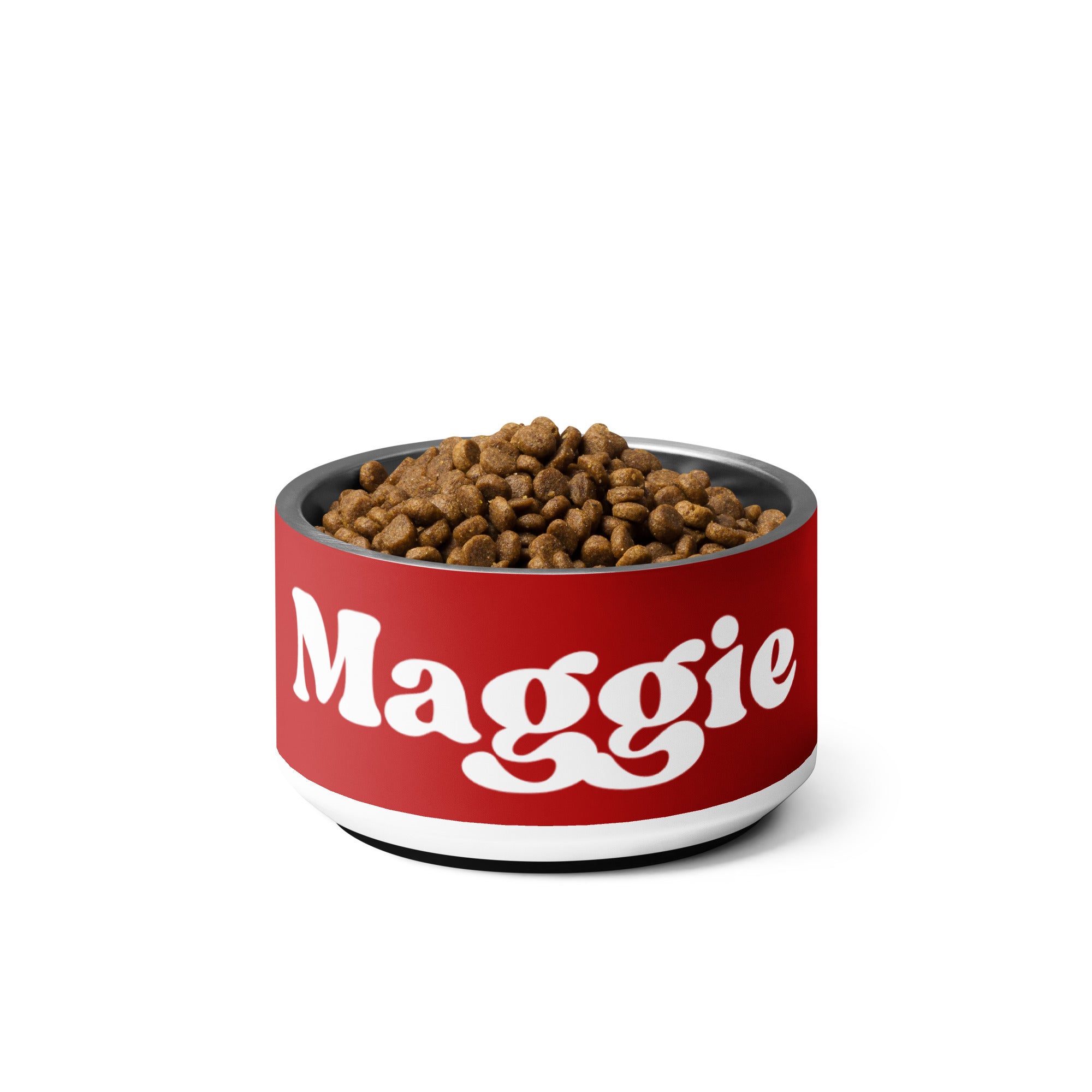 Christmas Holiday Red Personalized Pet Bowl