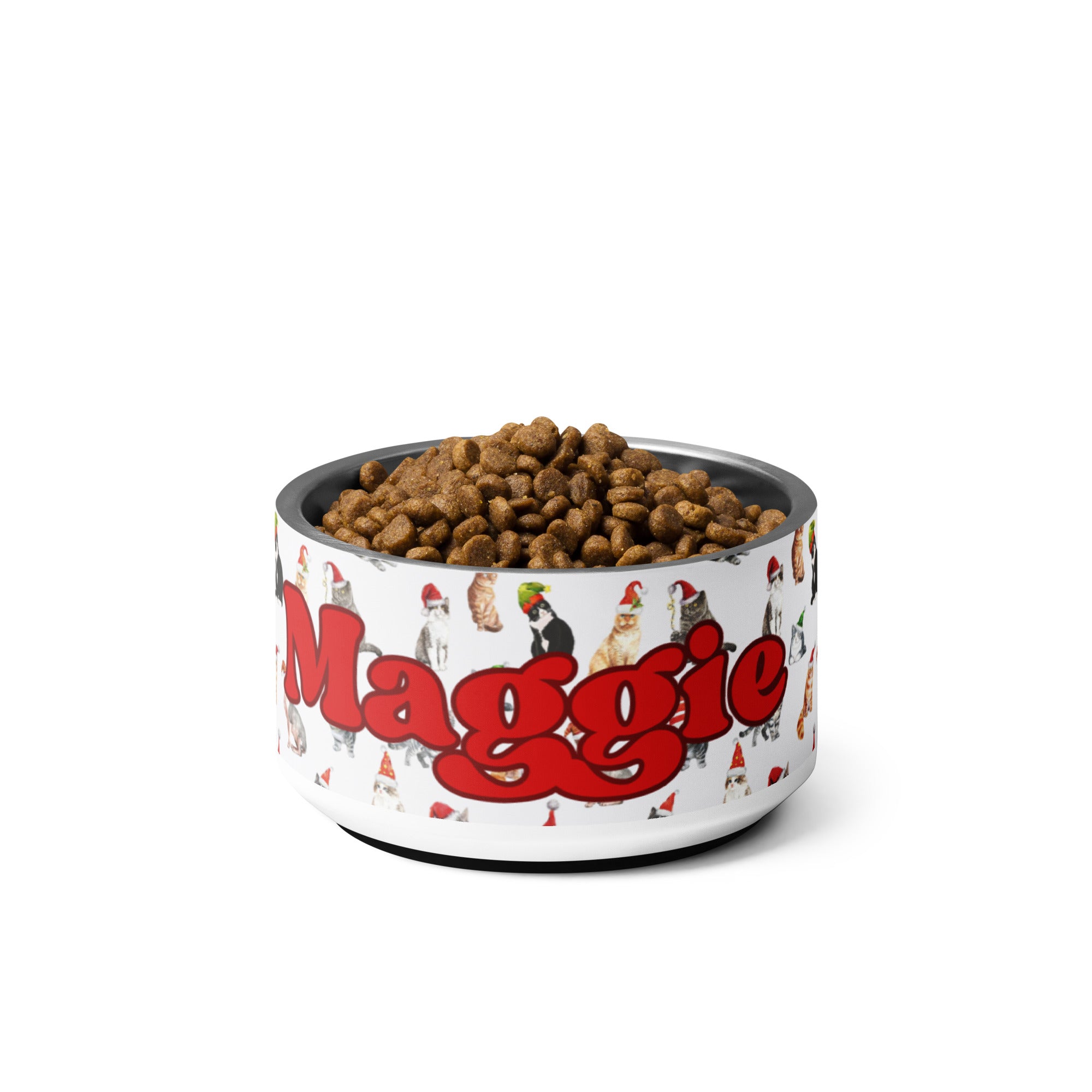 Christmas Kitties Personalized Pet bowl