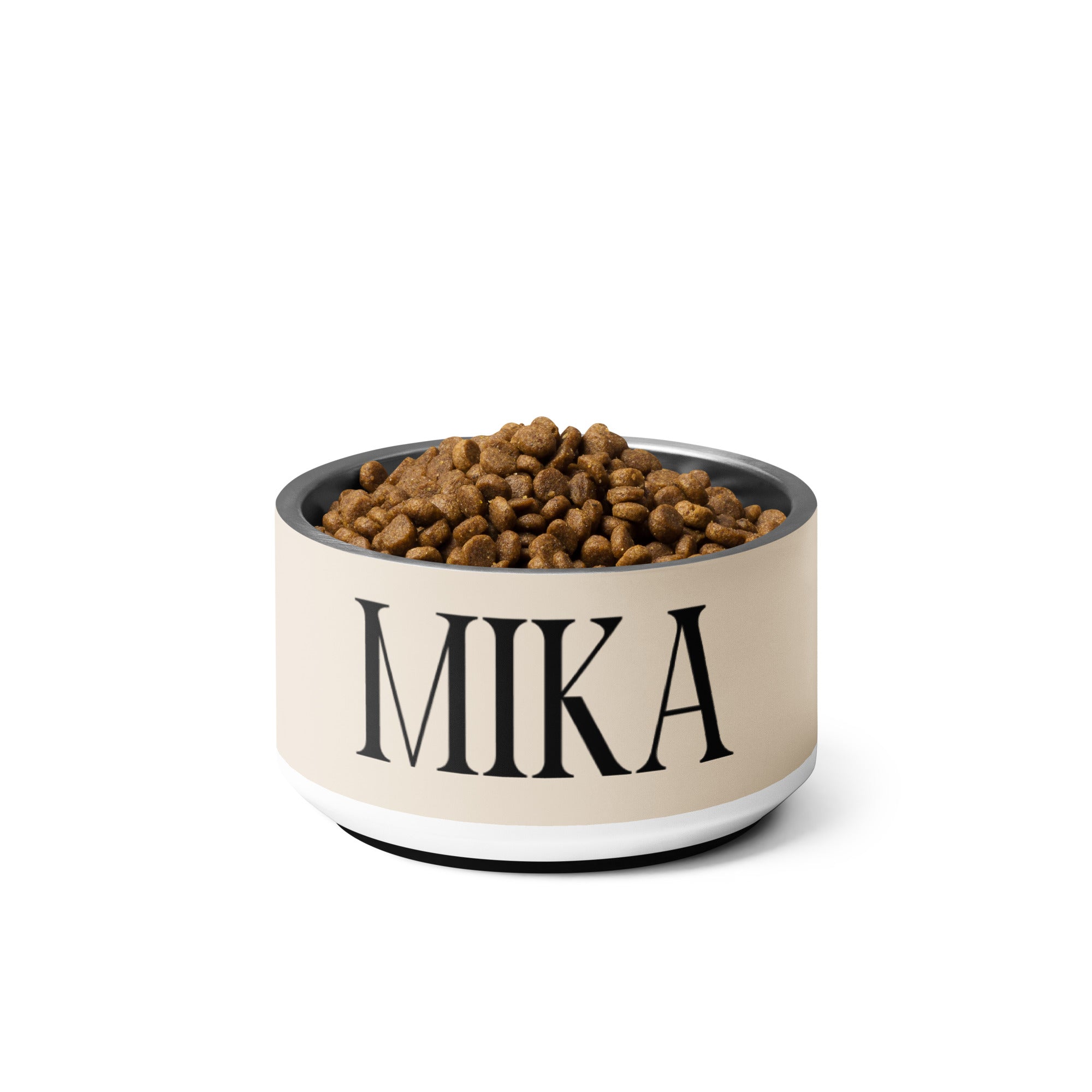 Minimalist Neutral Colors Personalized Pet bowl