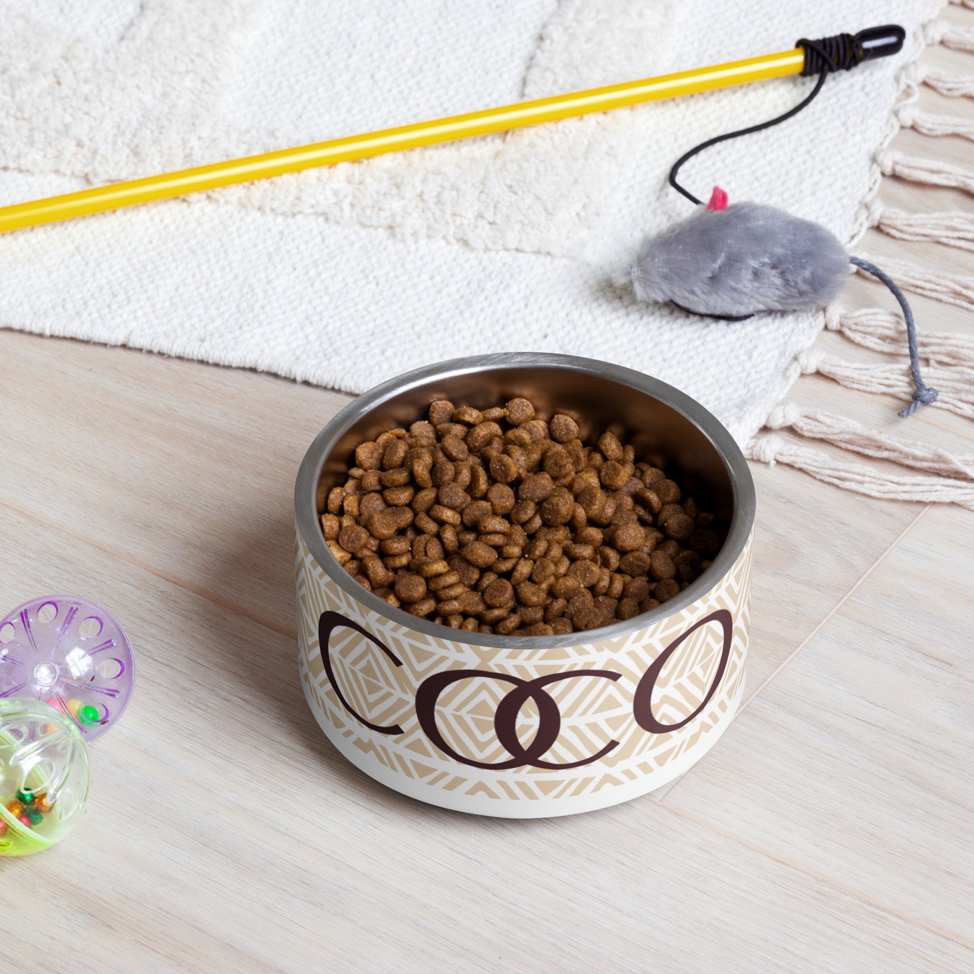 Neutral Tan Personalized Pet bowl