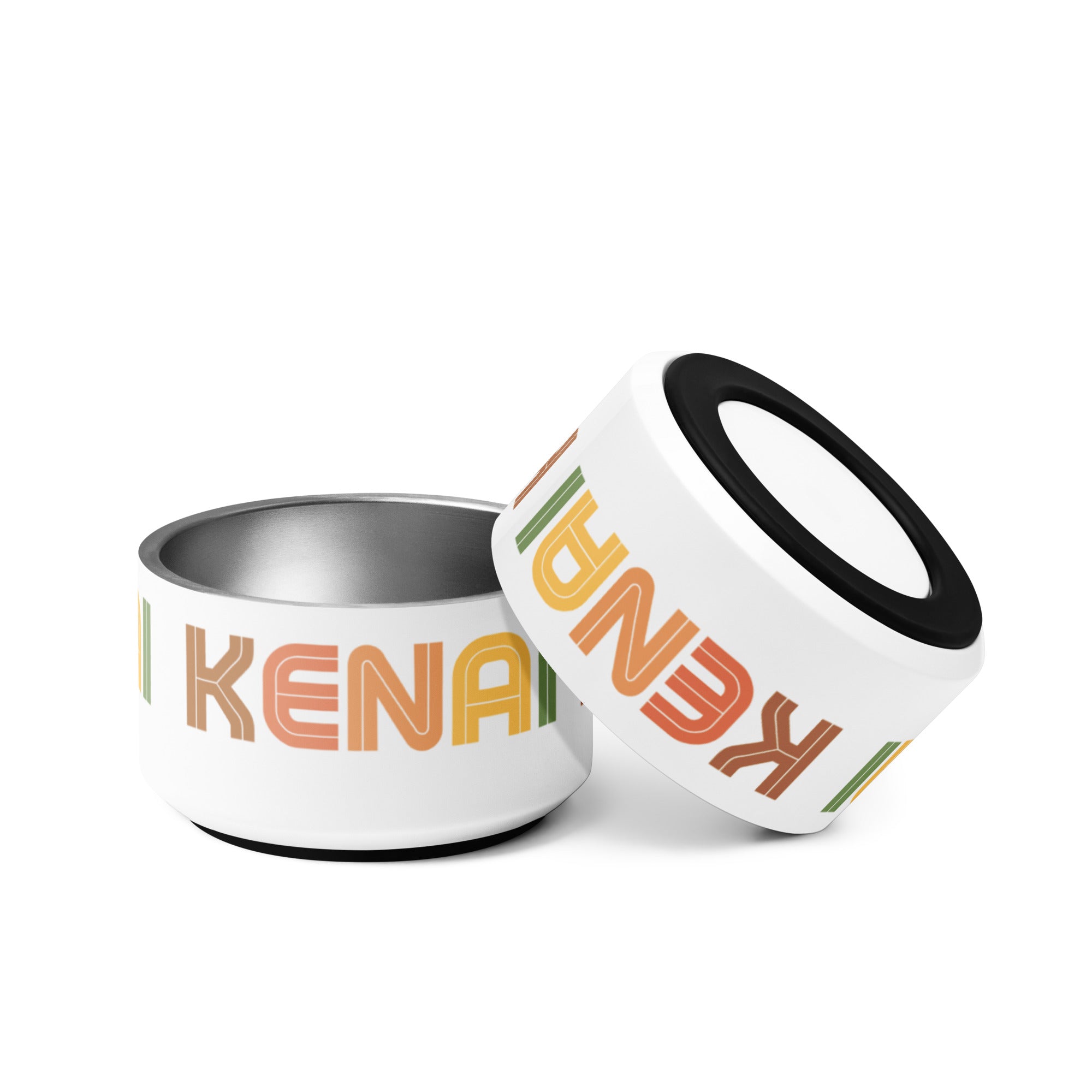 Personalized Warm Colors Font Pet bowl (Customizable)