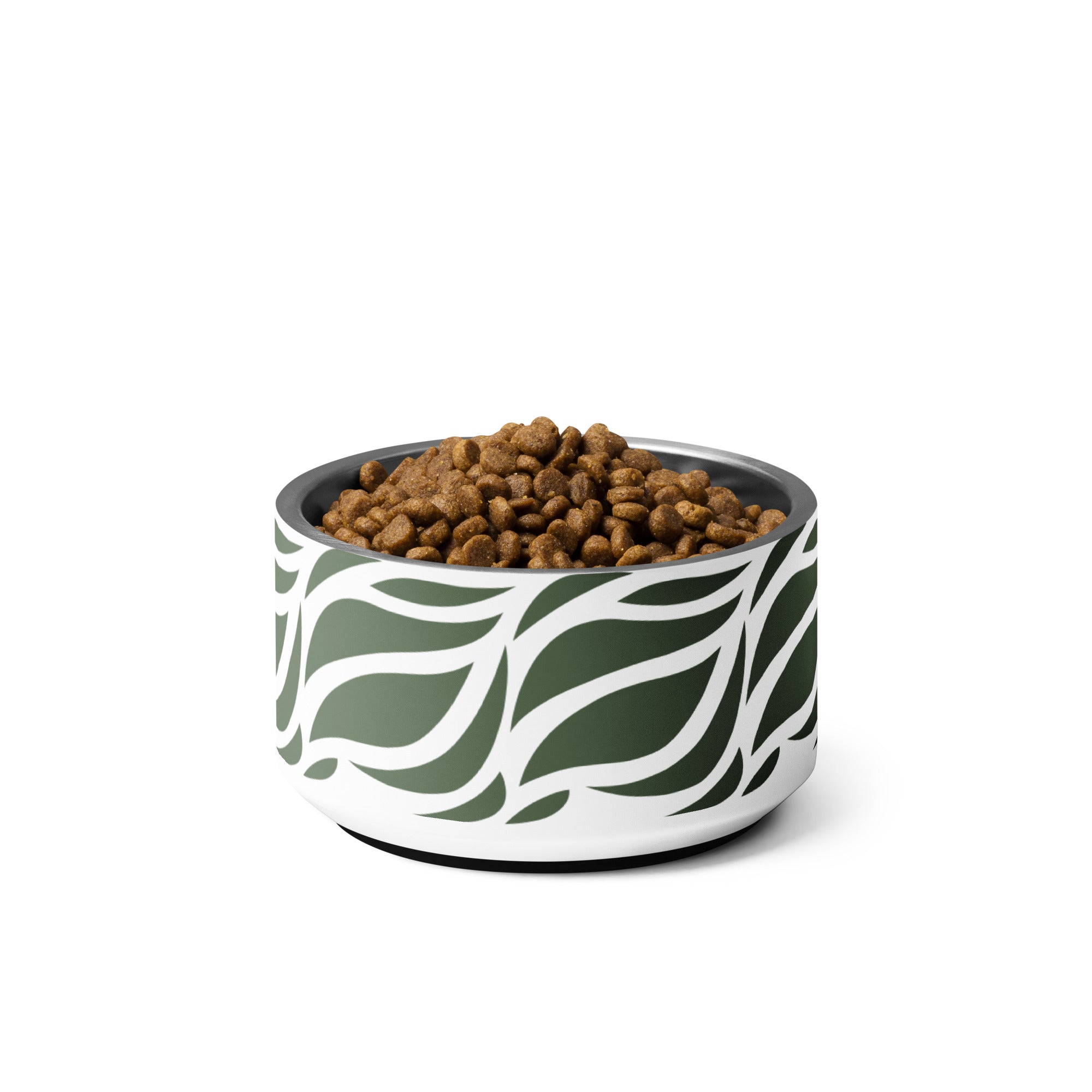 Green Abstract Leaves Pet bowl