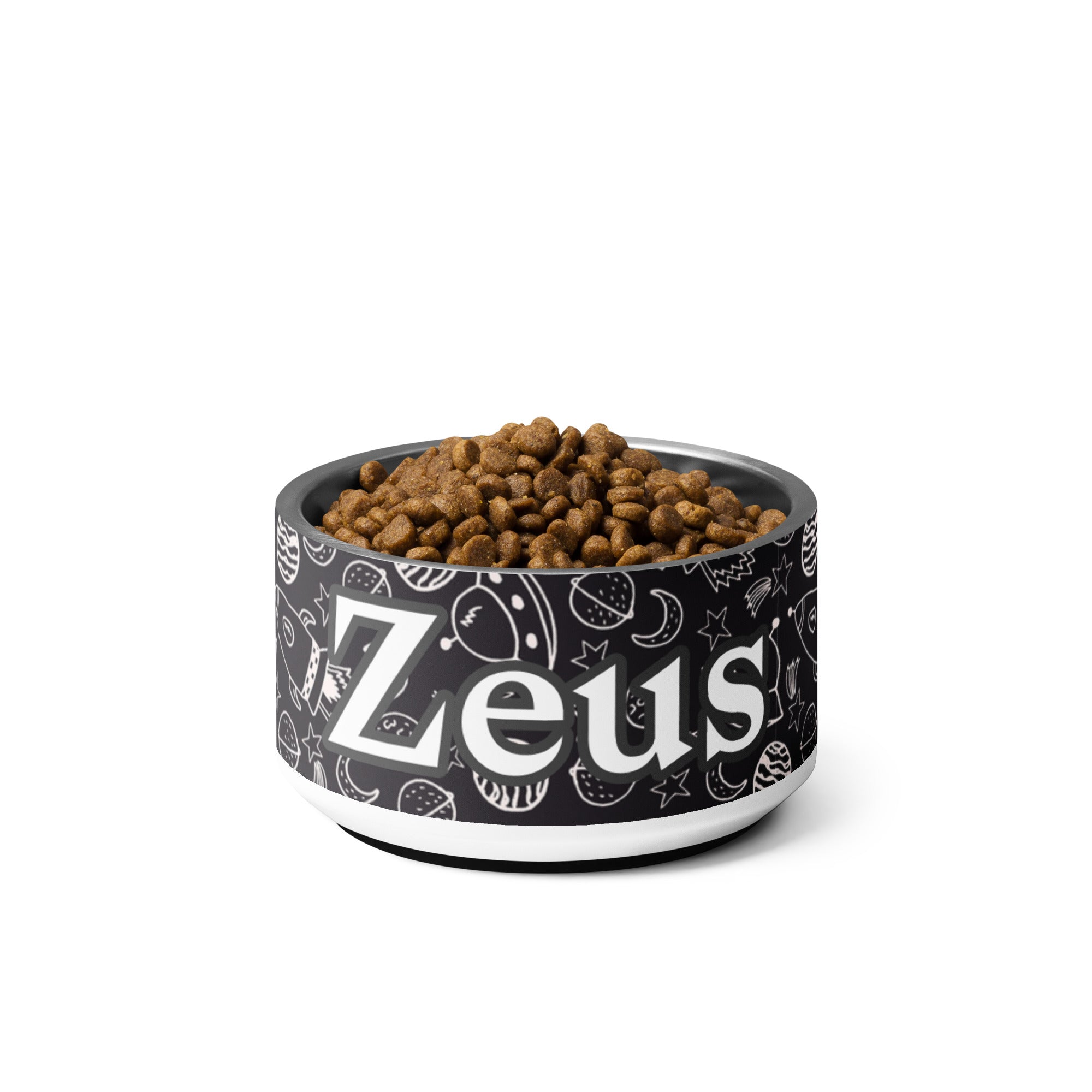 Space Doodles Personalized Pet bowl