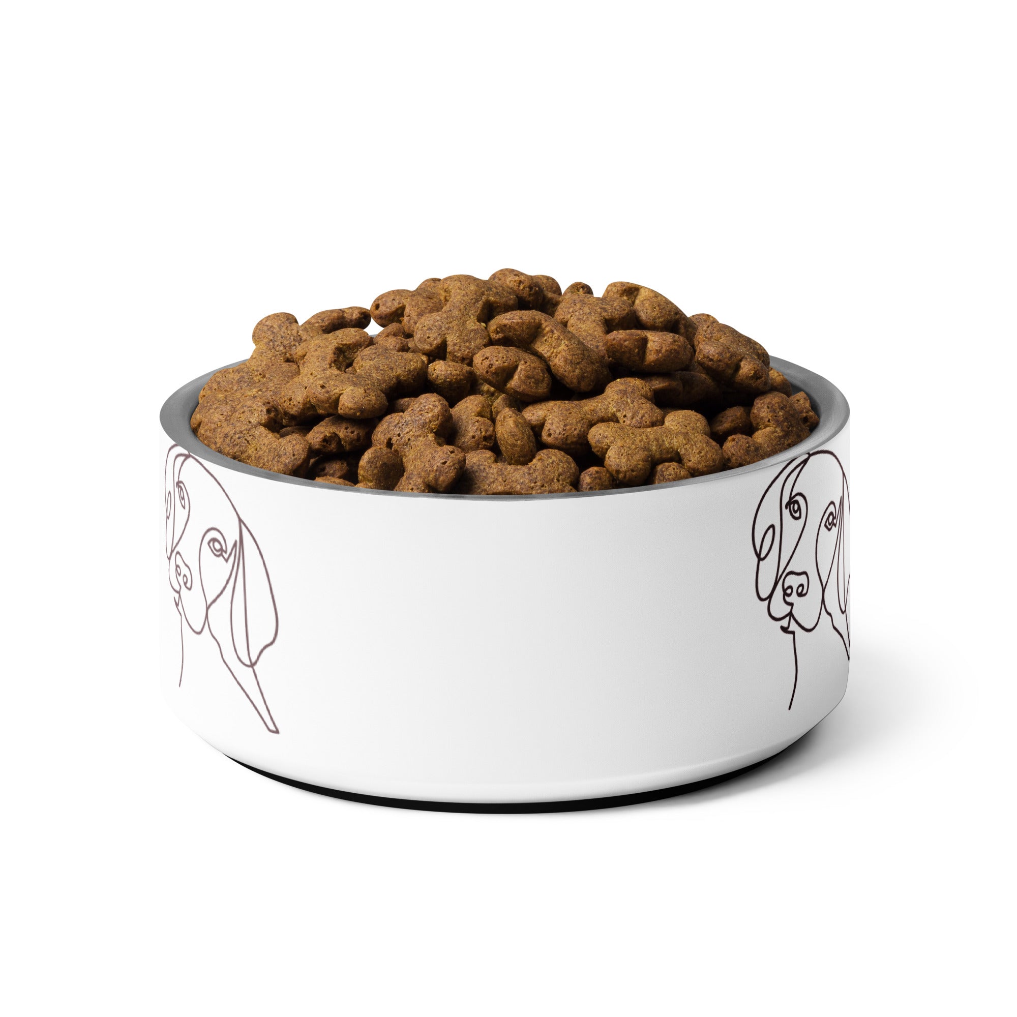 Custom Line Drawing of Your Pet on a Bowl