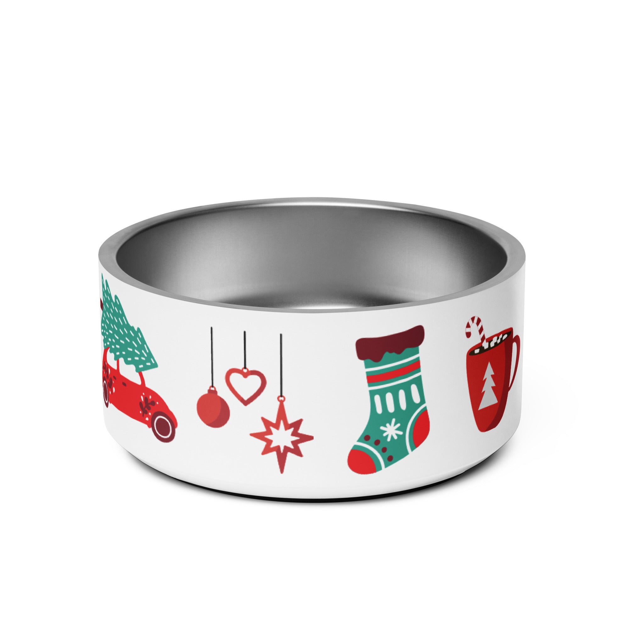 Christmas Motifs Personalized Pet bowl