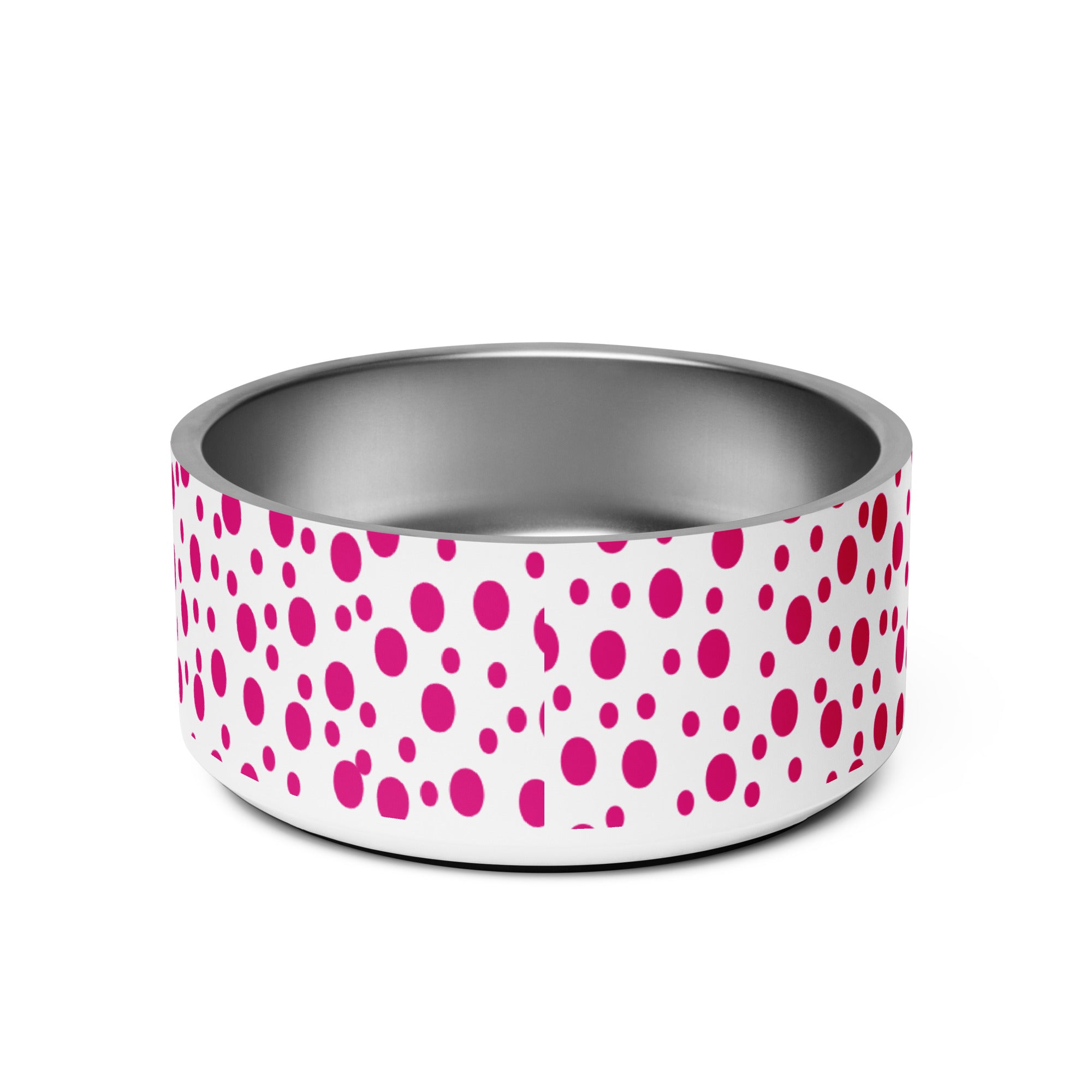 Pink Dots Pet Bowl