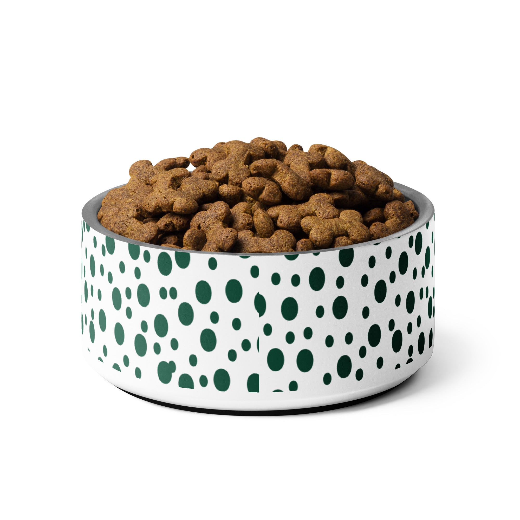 Green Dots Personalized Pet Bowl