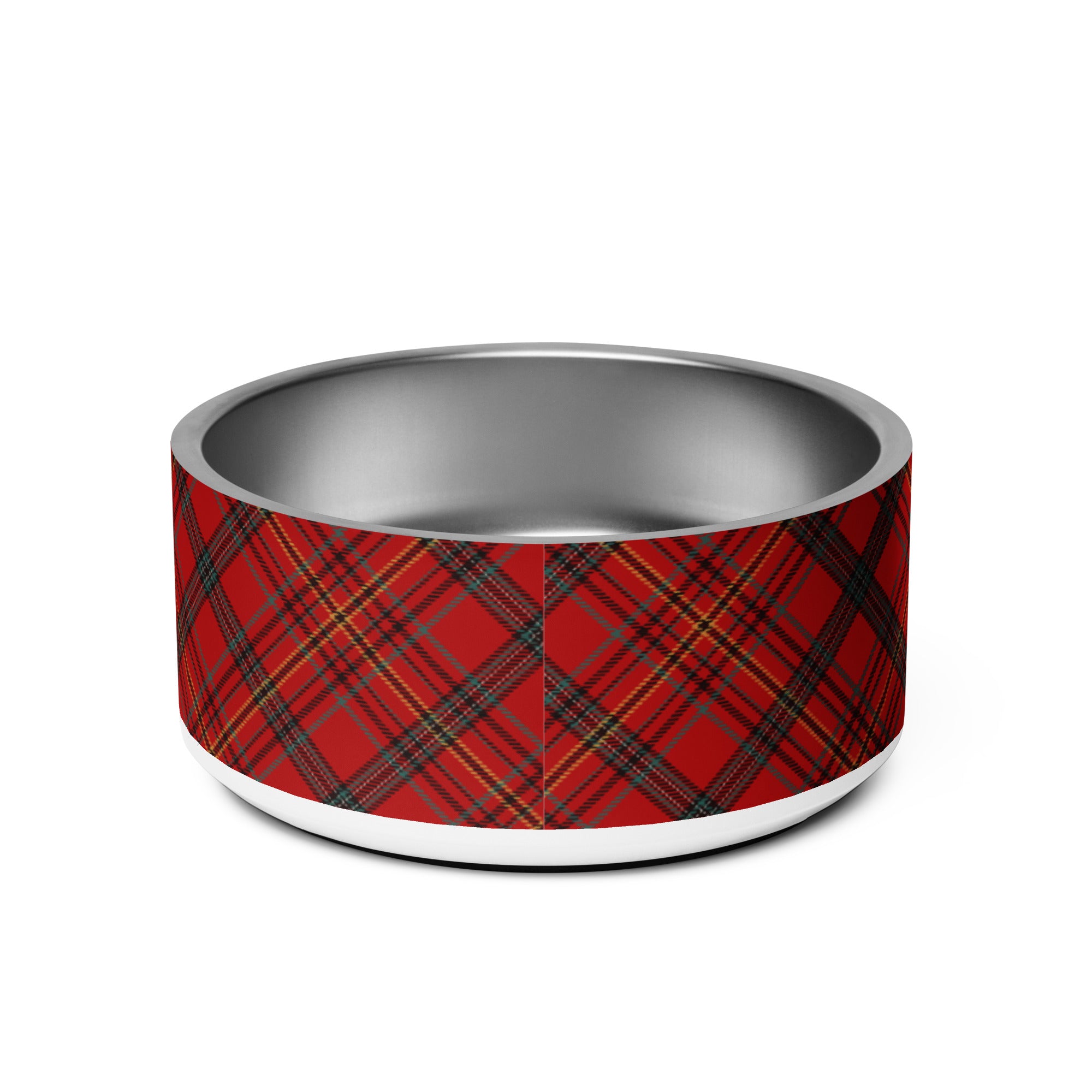 Christmas Red Plaid Pet bowl