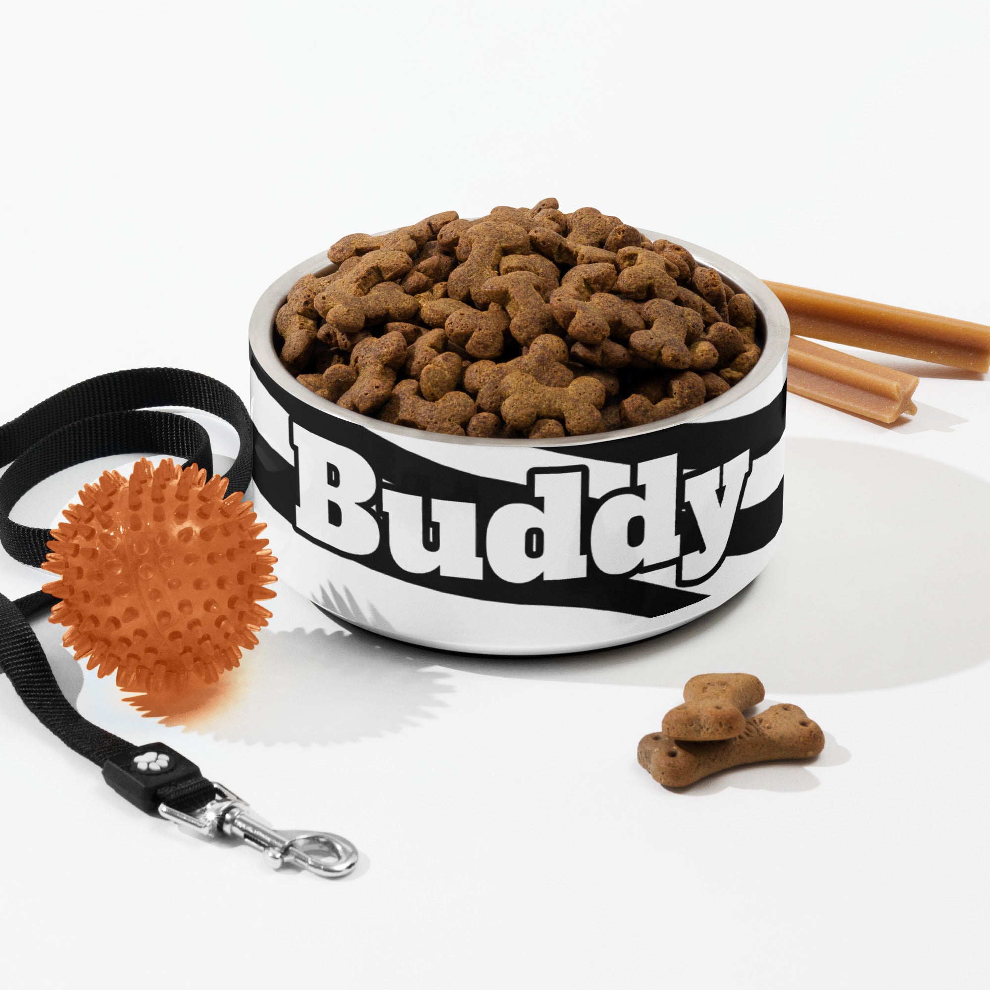 Personalized Pet Bowl, Black and White