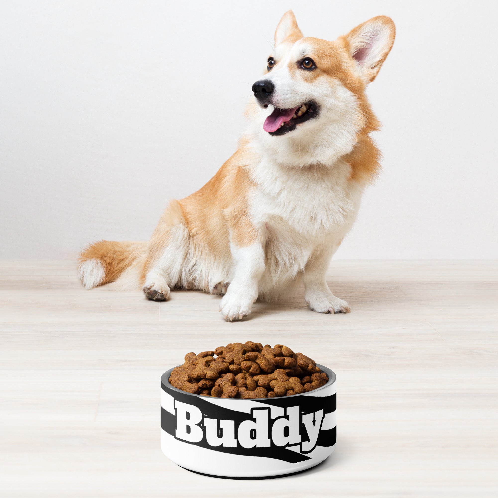 Personalized Pet Bowl, Black and White