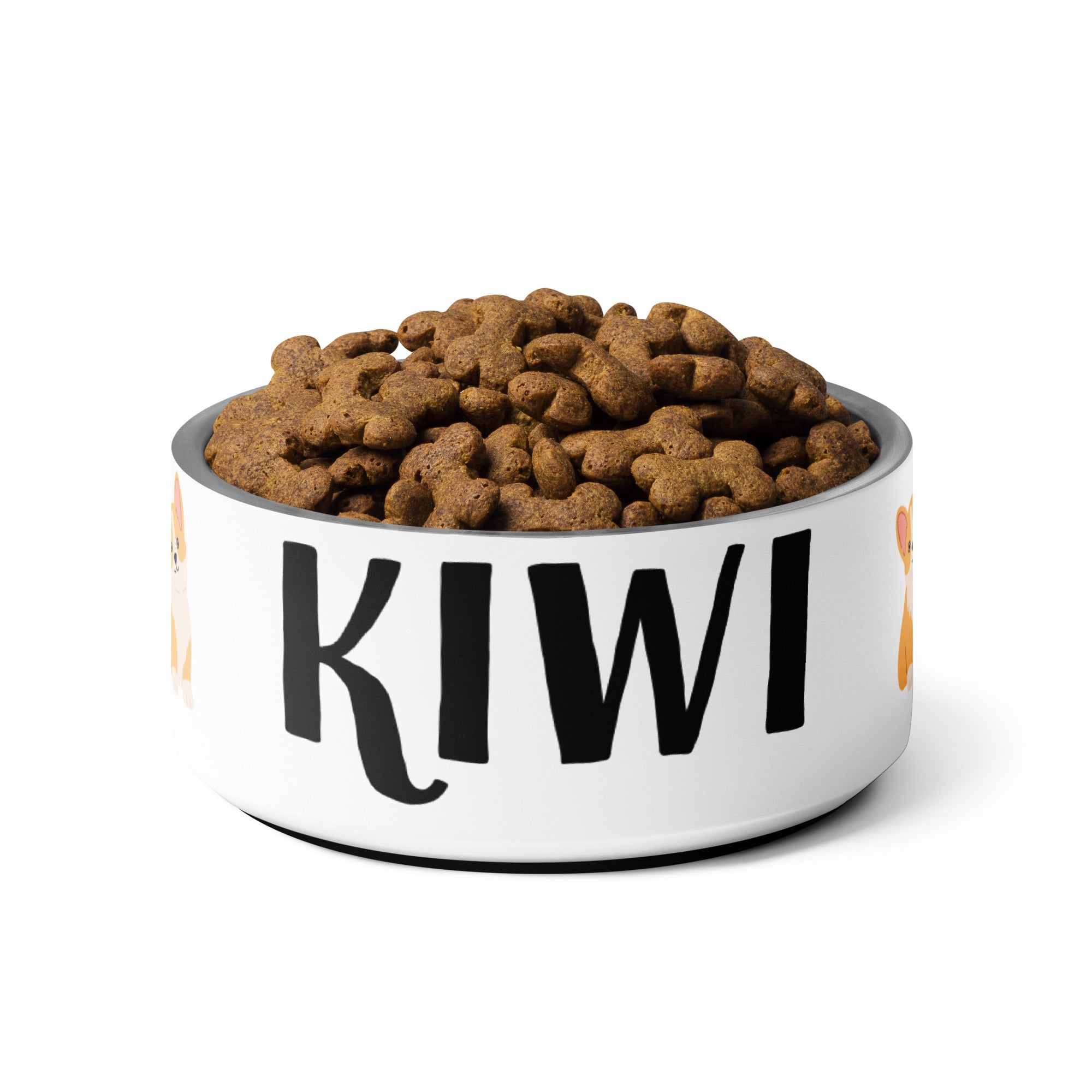 Personalized Pet Bowl with Your Pet's Image or Cartoon on the Side