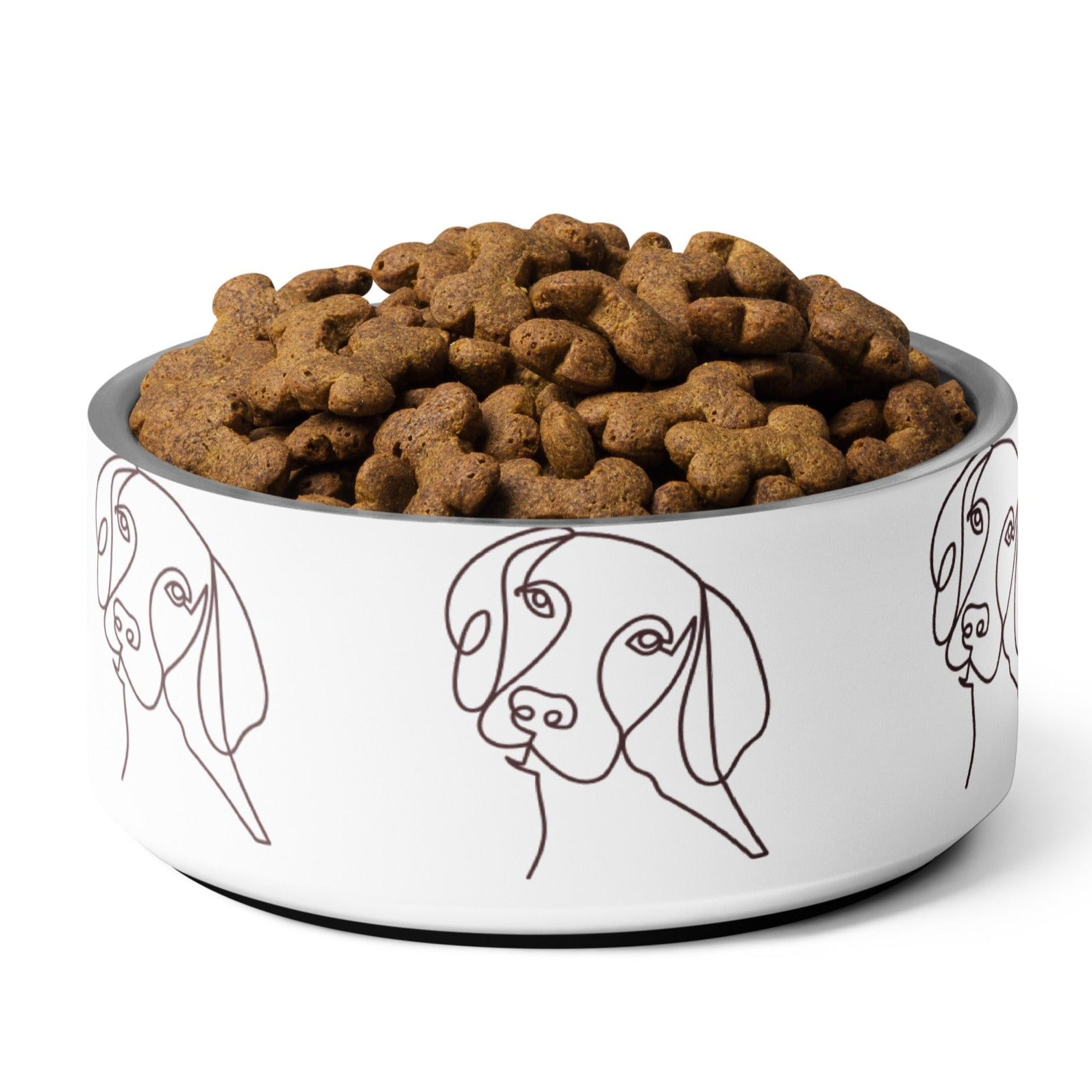 Custom Line Drawing of Your Pet on a Bowl