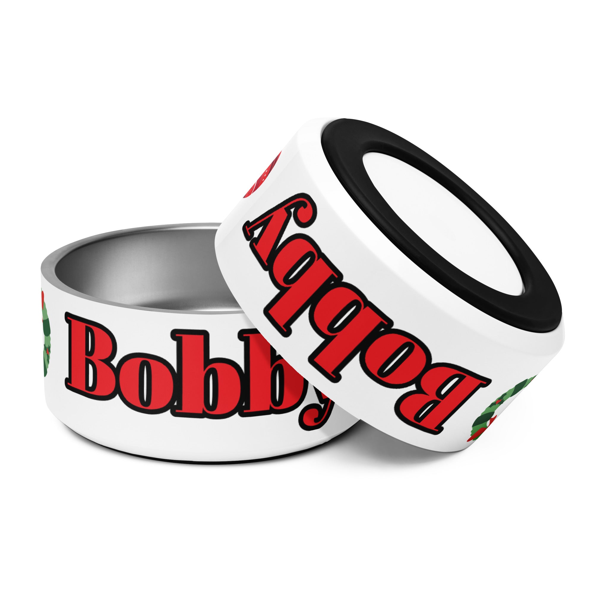 Christmas Motifs Personalized Pet bowl