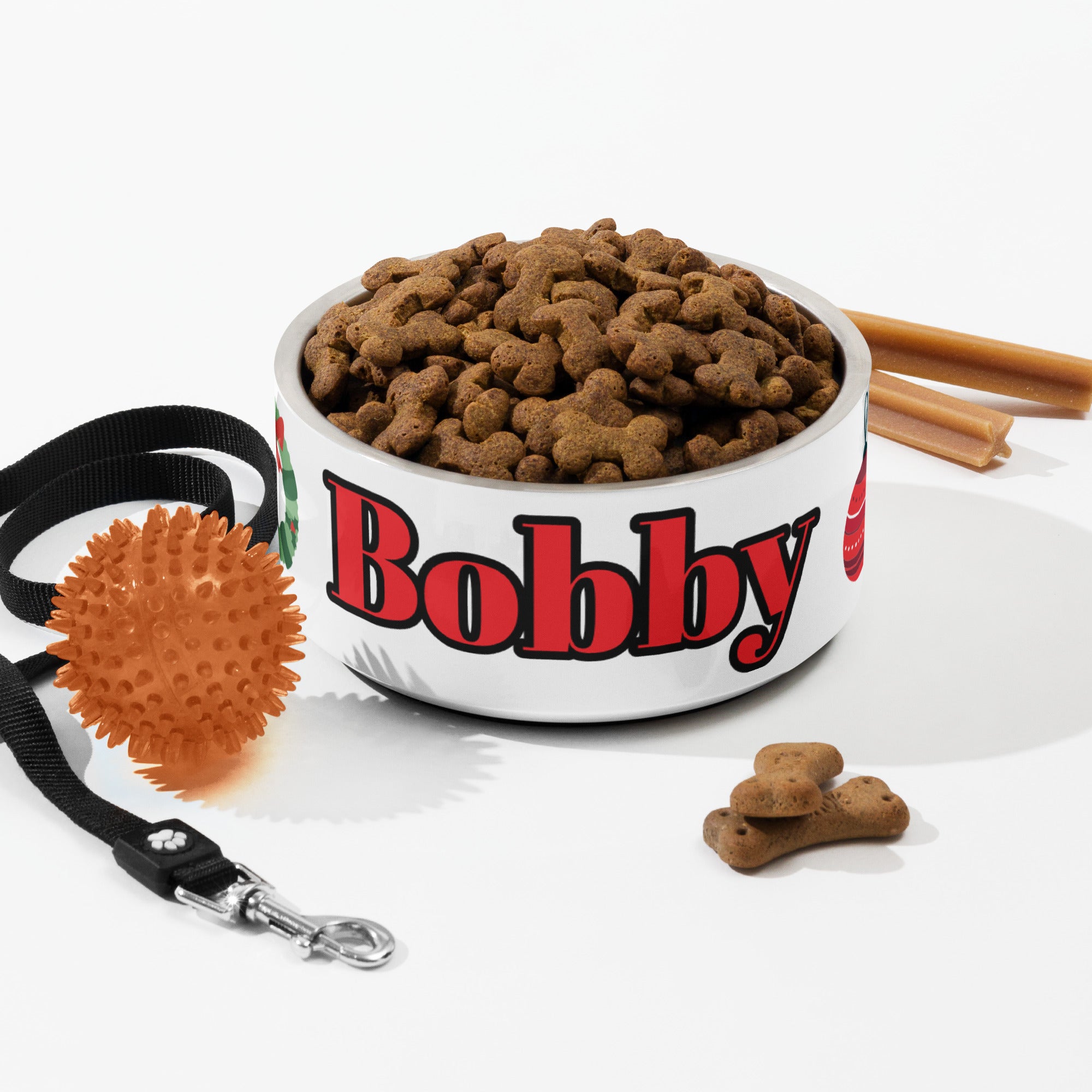 Christmas Motifs Personalized Pet bowl