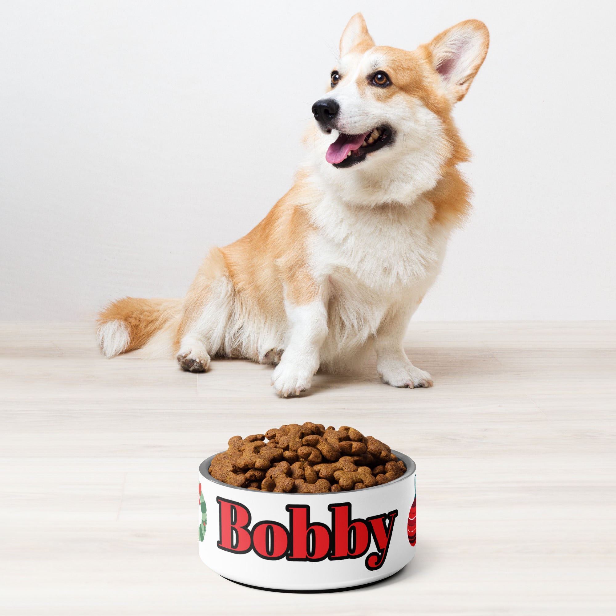 Christmas Motifs Personalized Pet bowl