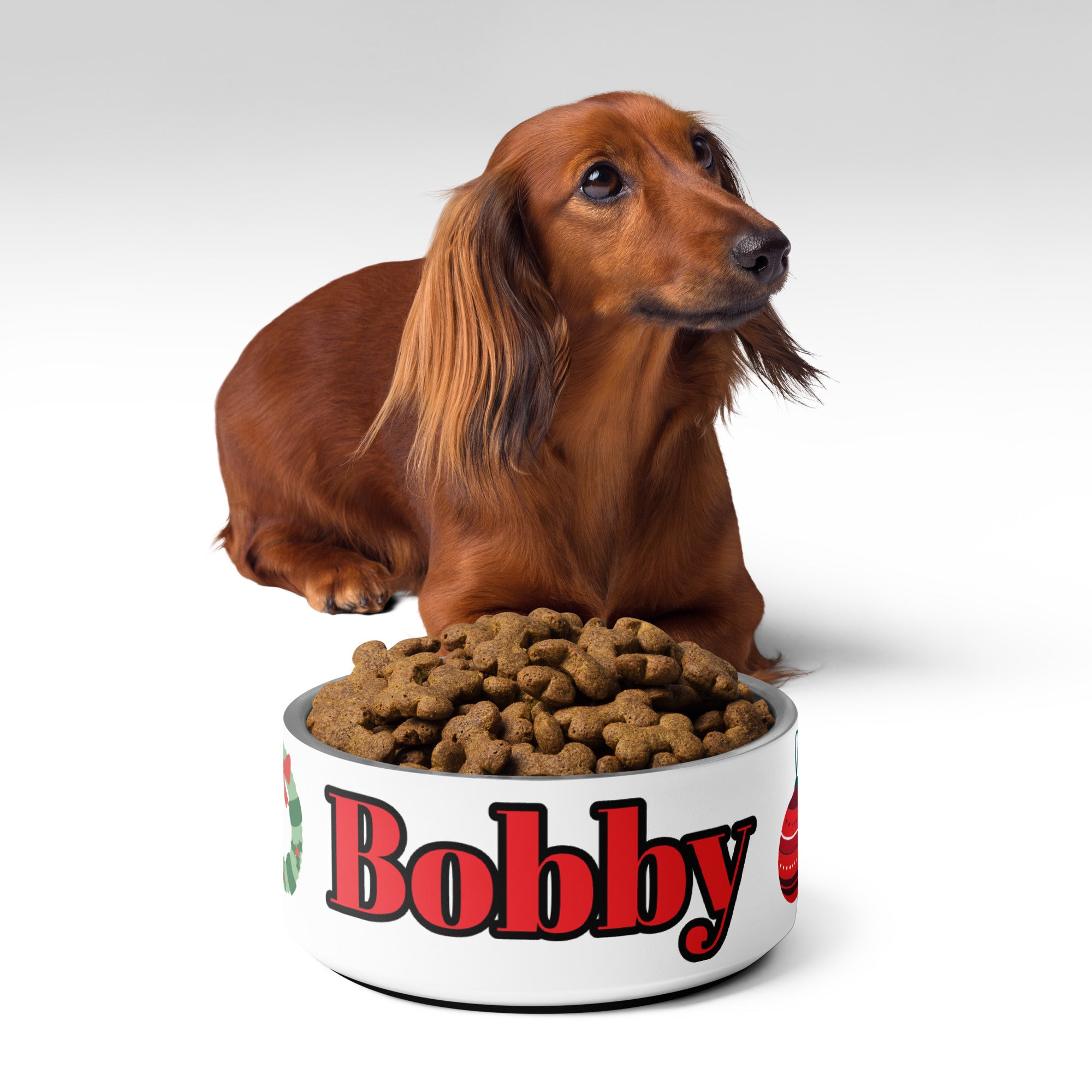 Christmas Motifs Personalized Pet bowl