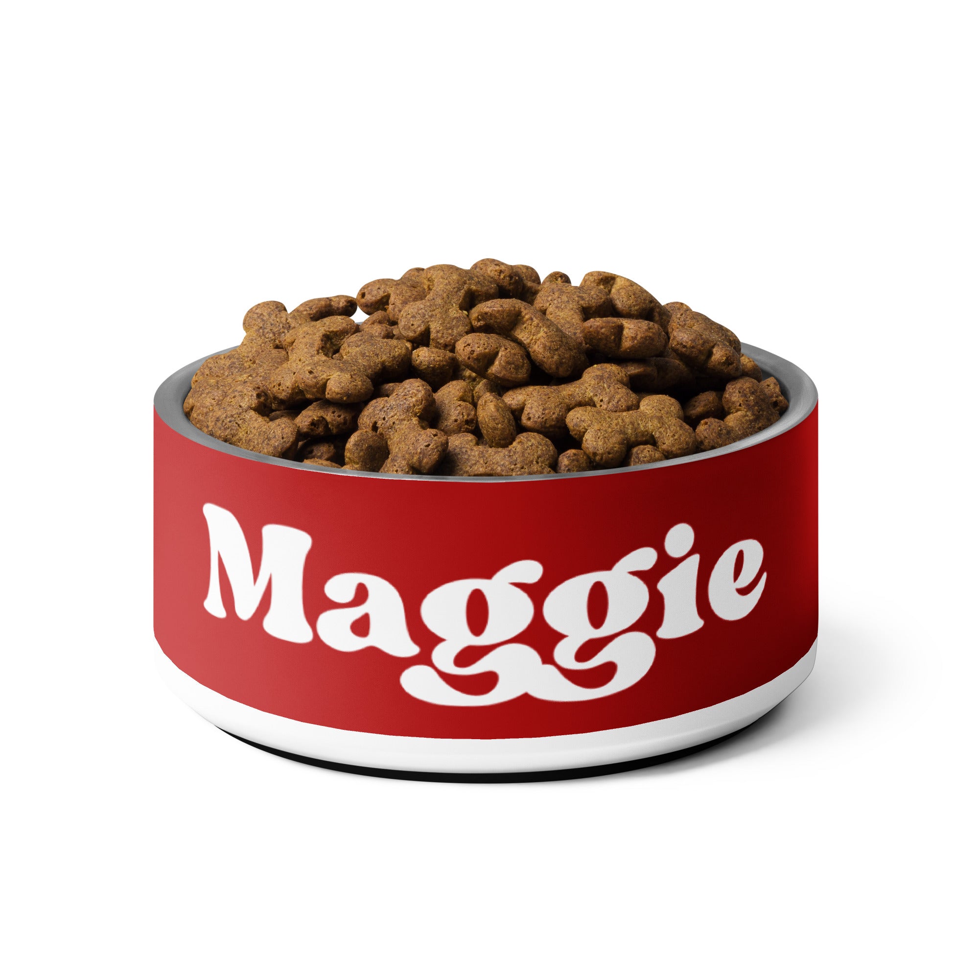 Christmas Holiday Red Personalized Pet Bowl