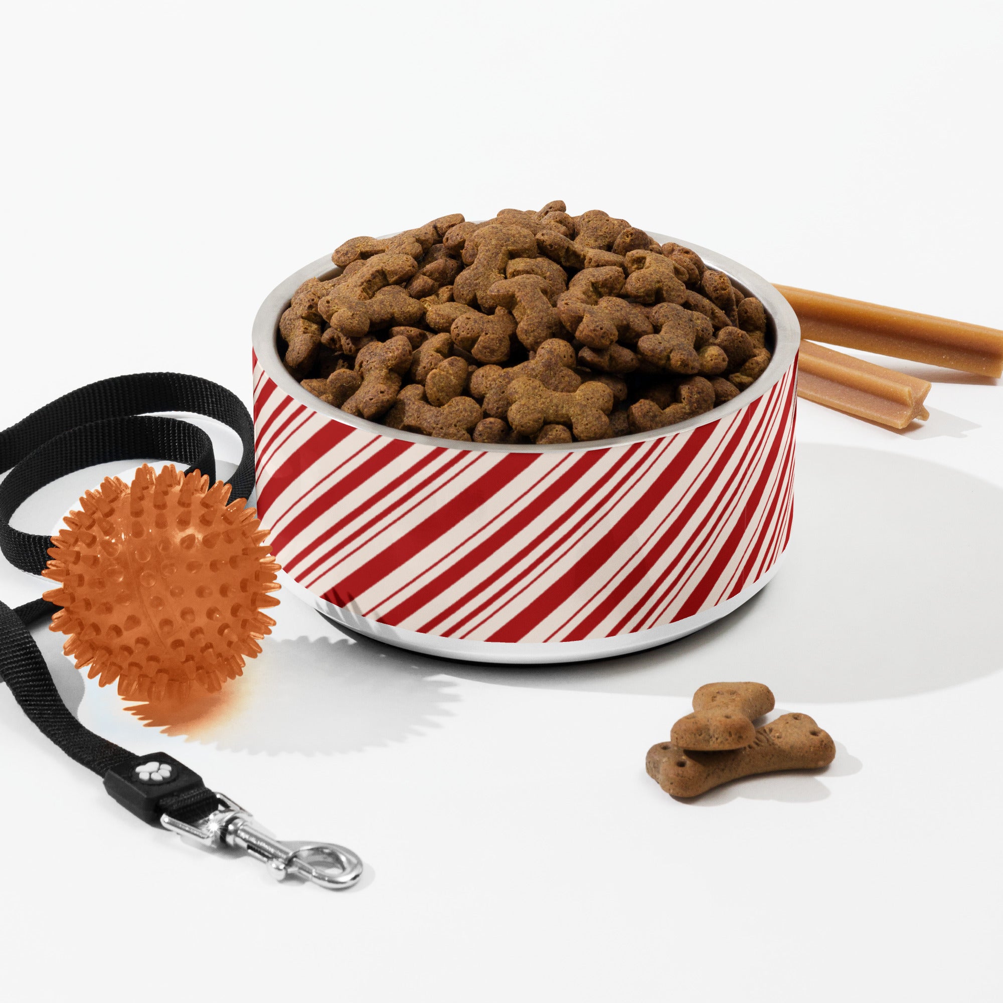 Christmas Candy Cane Striped Pet bowl