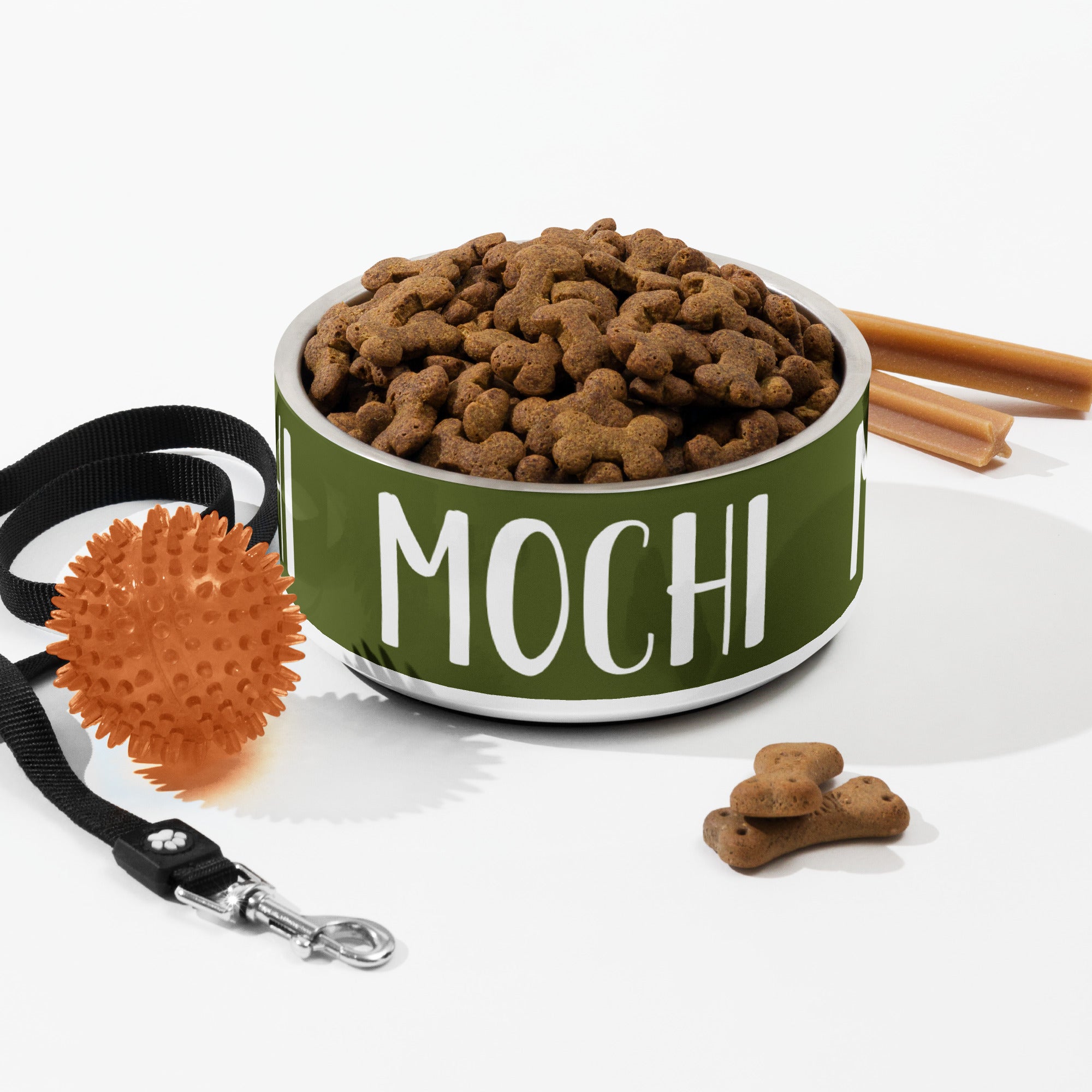 Fir Tree Green Personalized Pet bowl