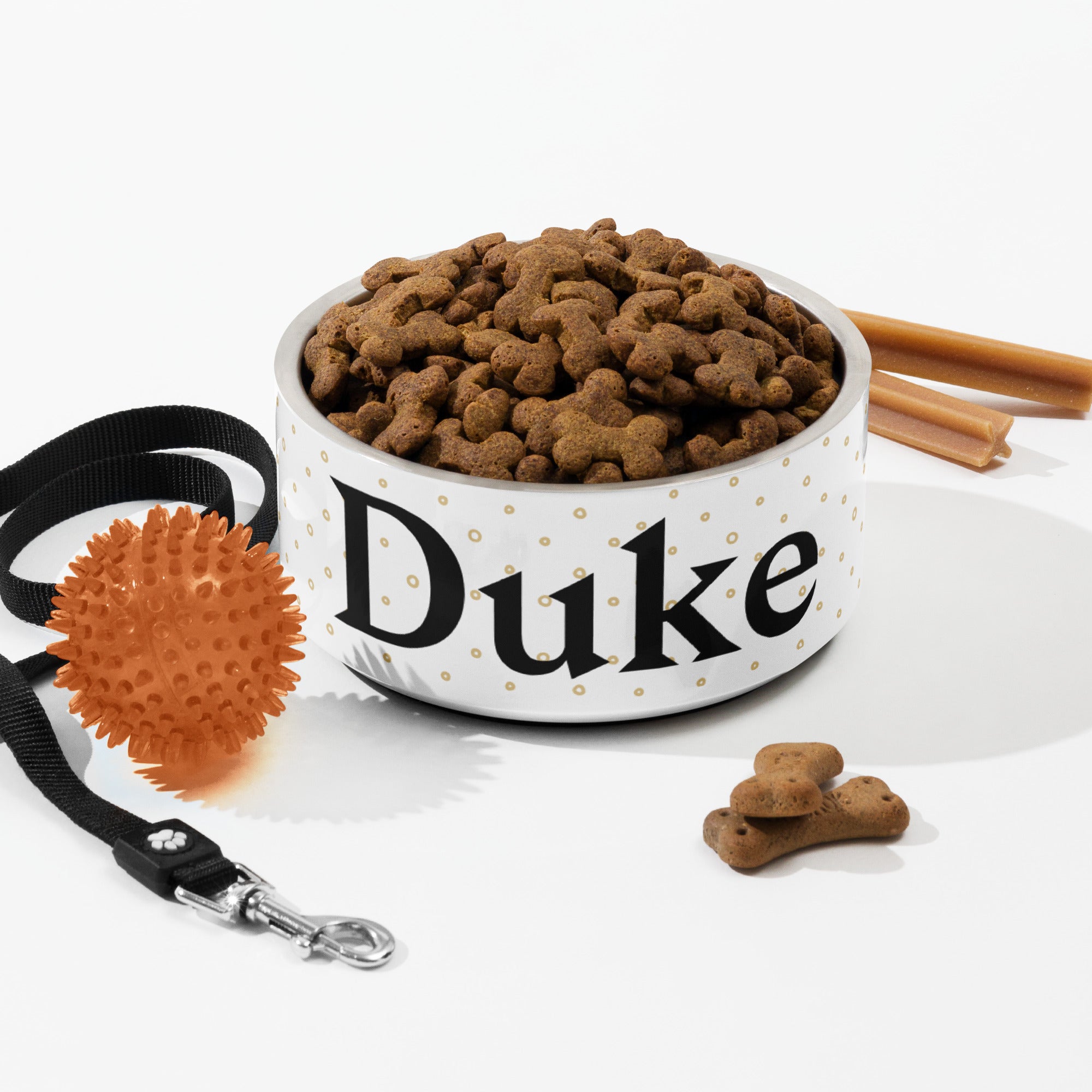 Minimalist Dots Personalized Pet bowl