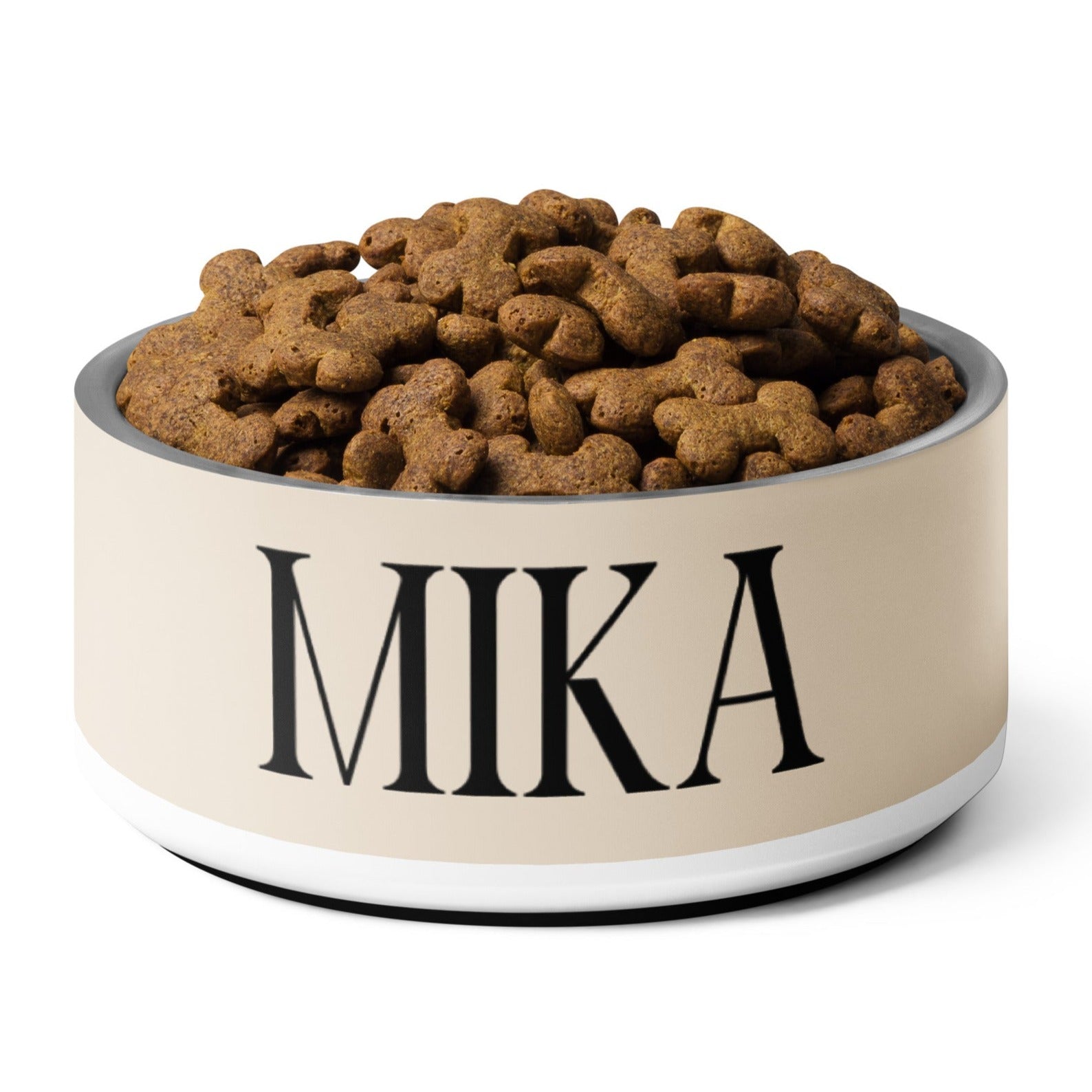 Minimalist Neutral Colors Personalized Pet bowl