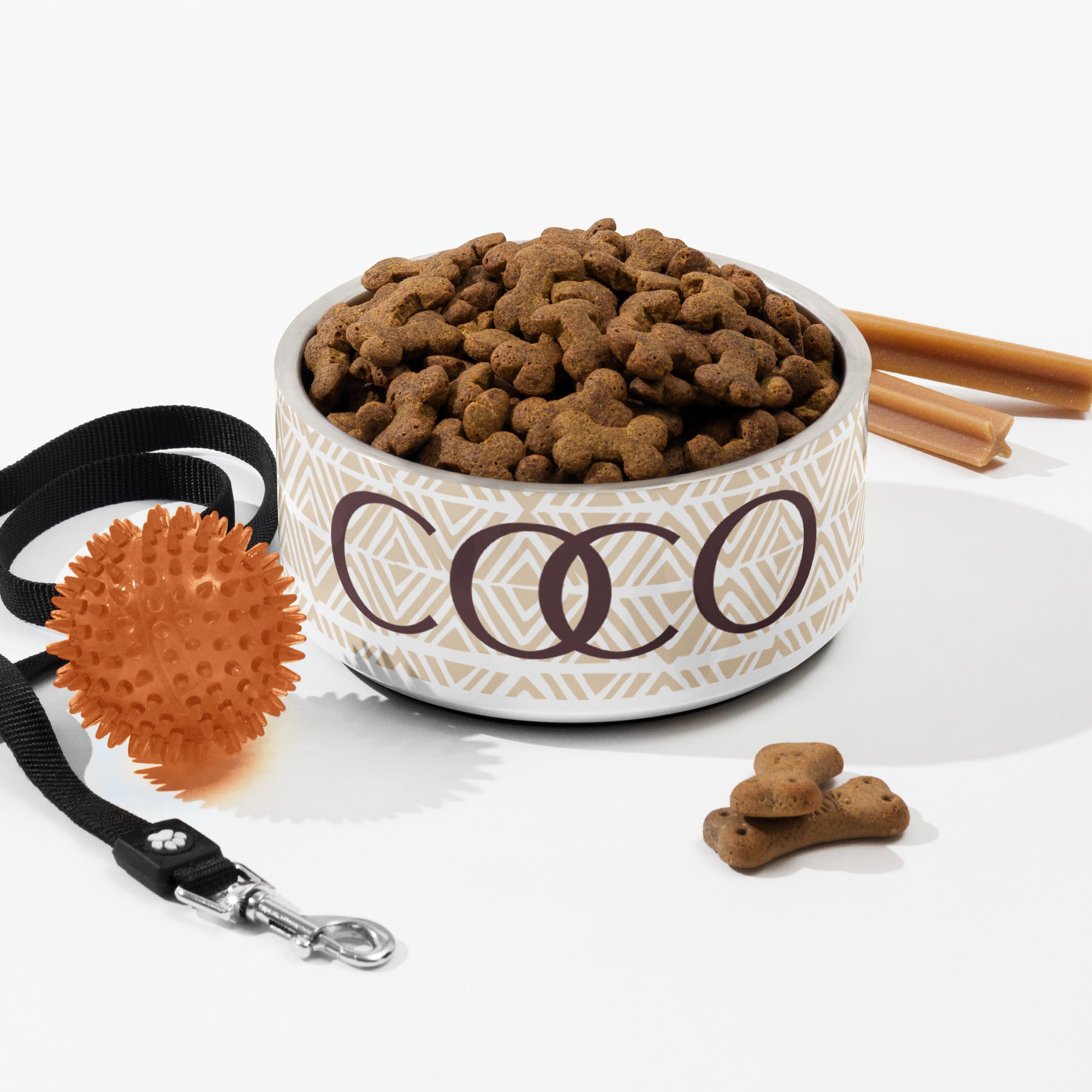 Neutral Tan Personalized Pet bowl