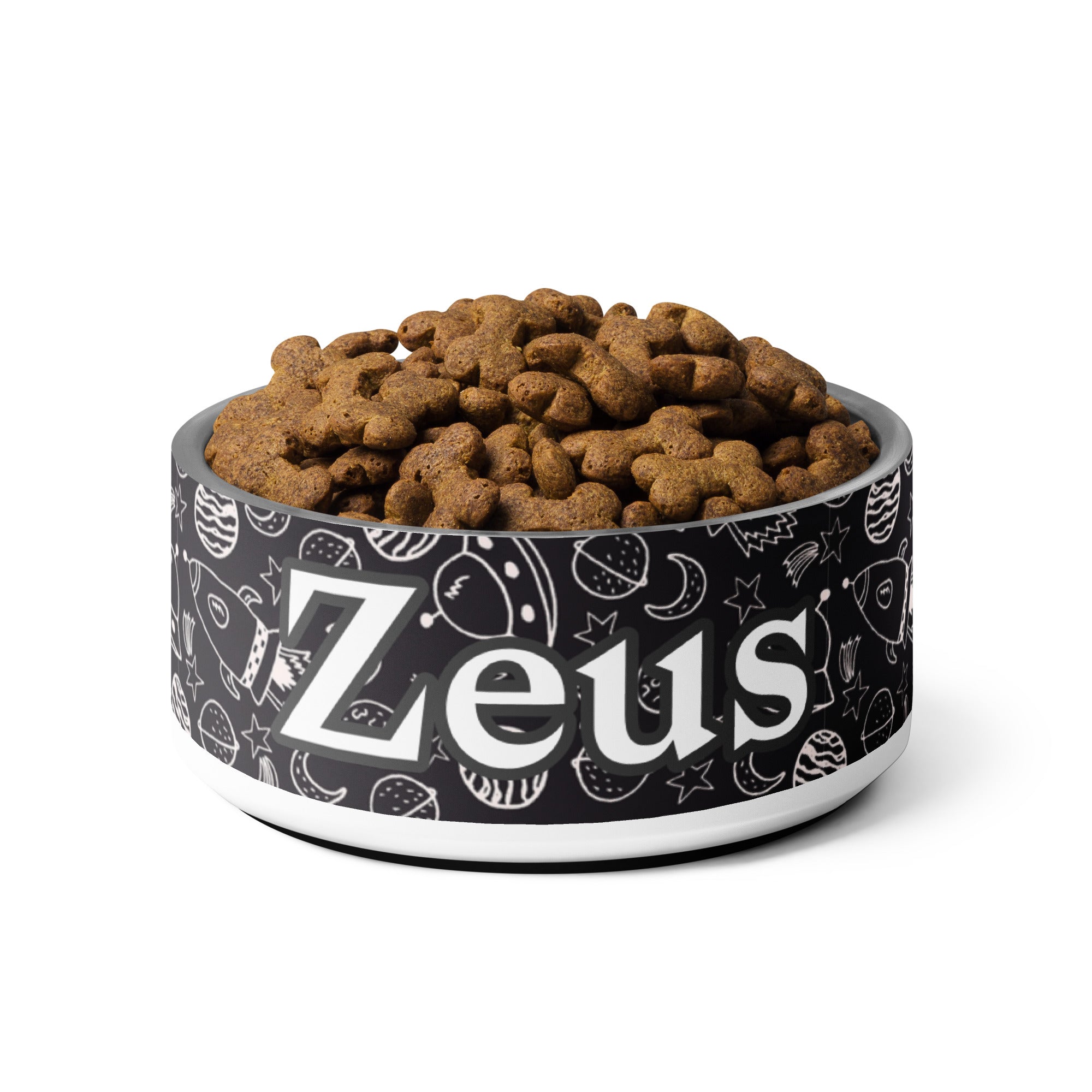 Space Doodles Personalized Pet bowl