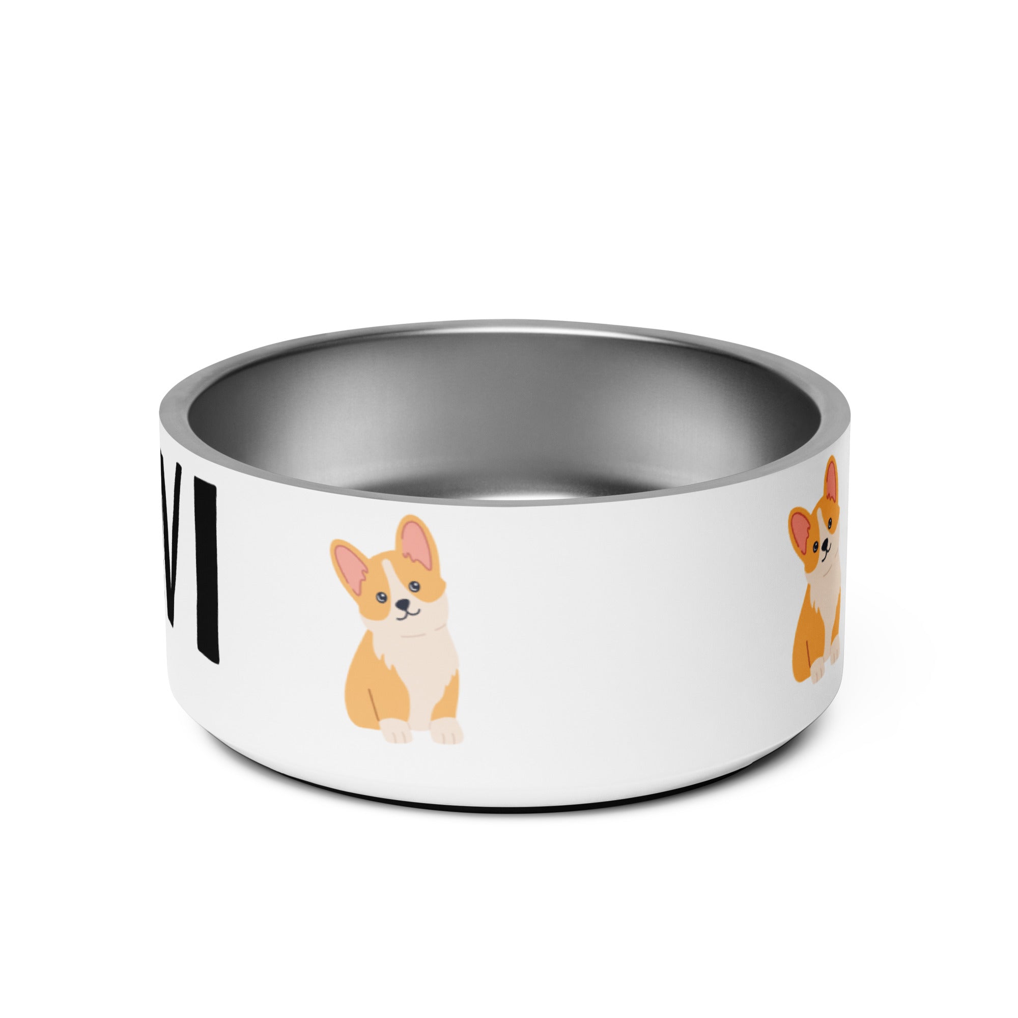 Personalized Pet Bowl with Your Pet's Image or Cartoon on the Side