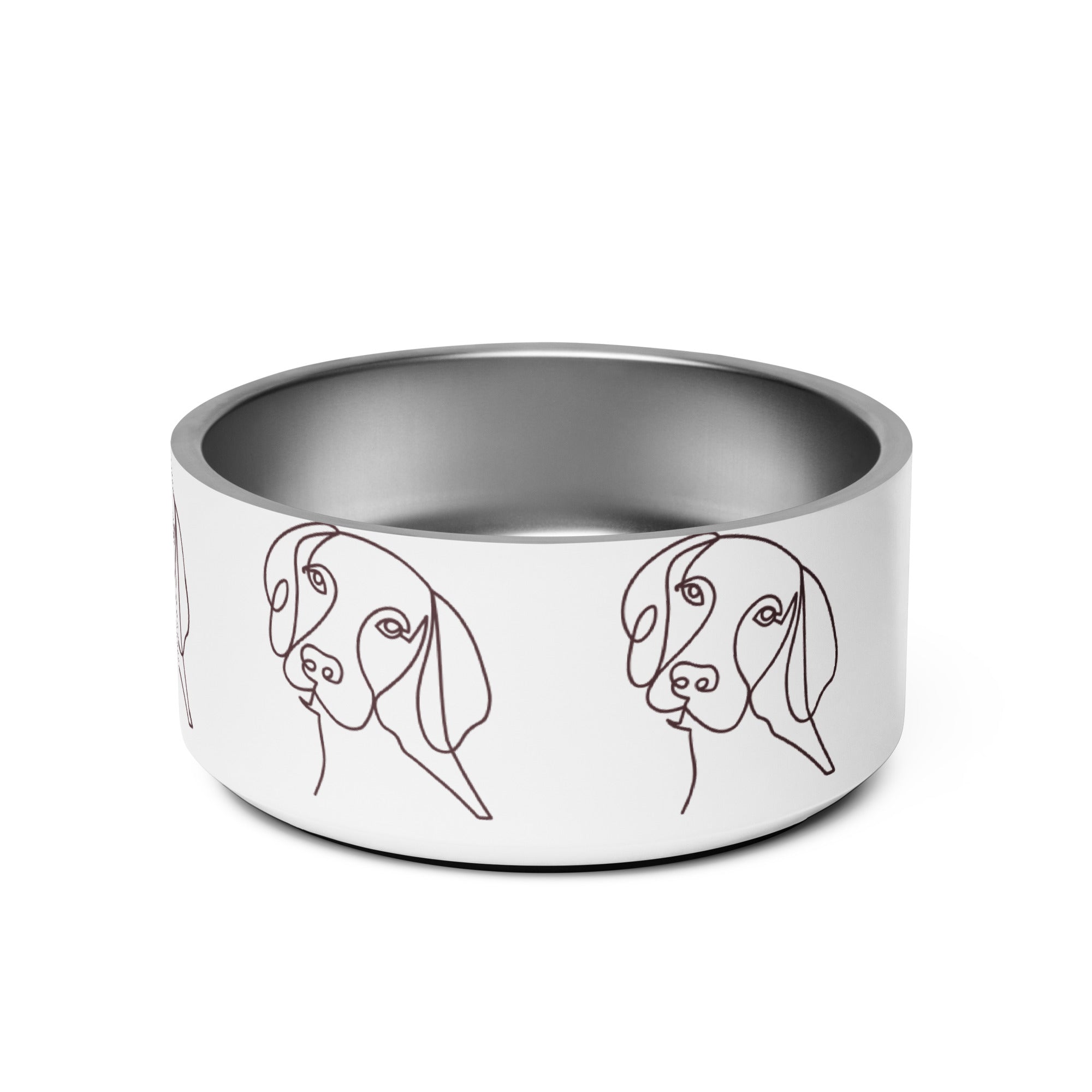 Custom Line Drawing of Your Pet on a Bowl