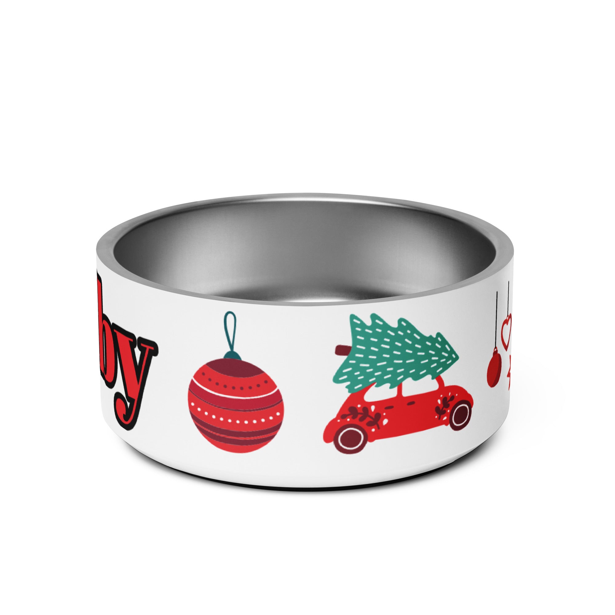 Christmas Motifs Personalized Pet bowl