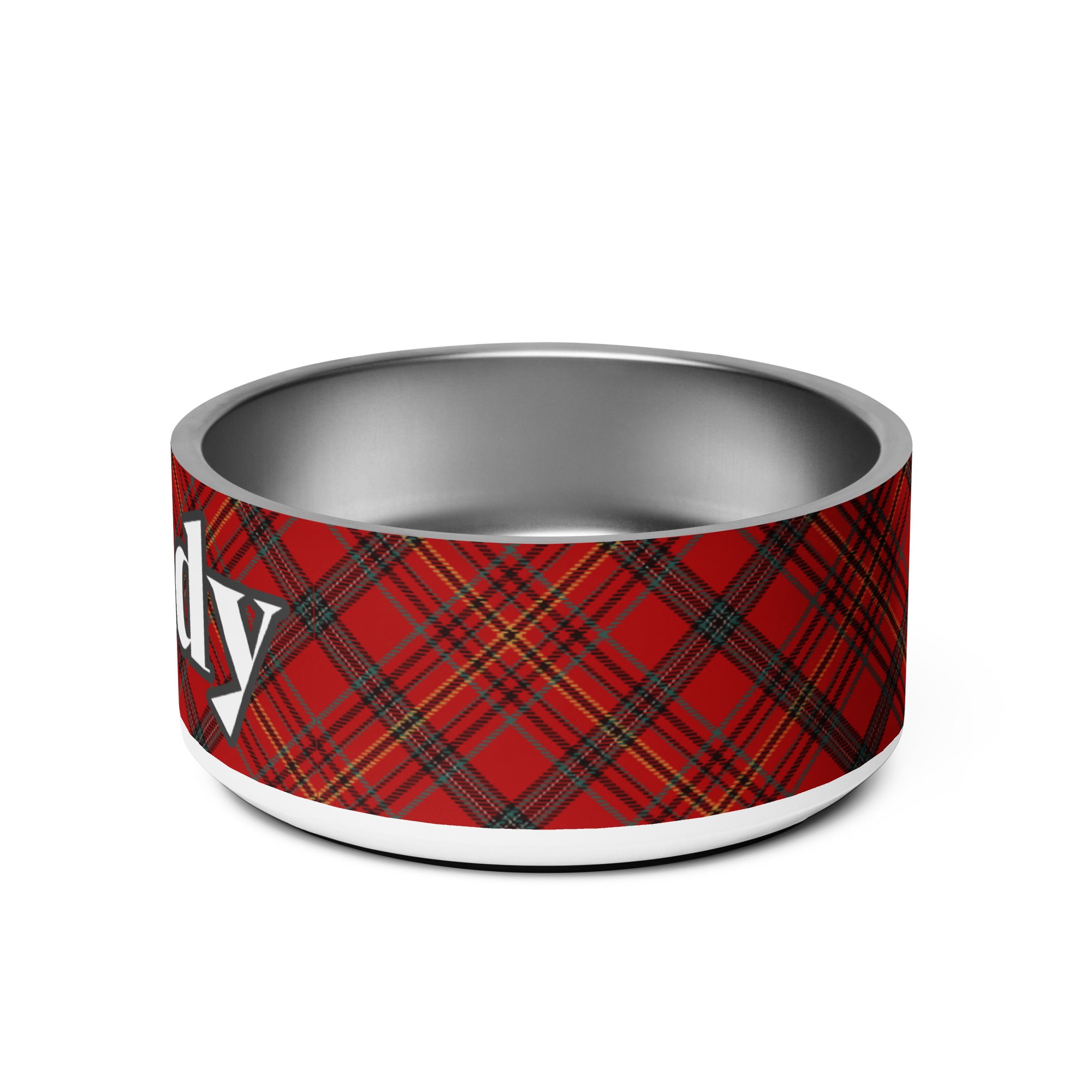 Christmas Red Plaid Pet bowl