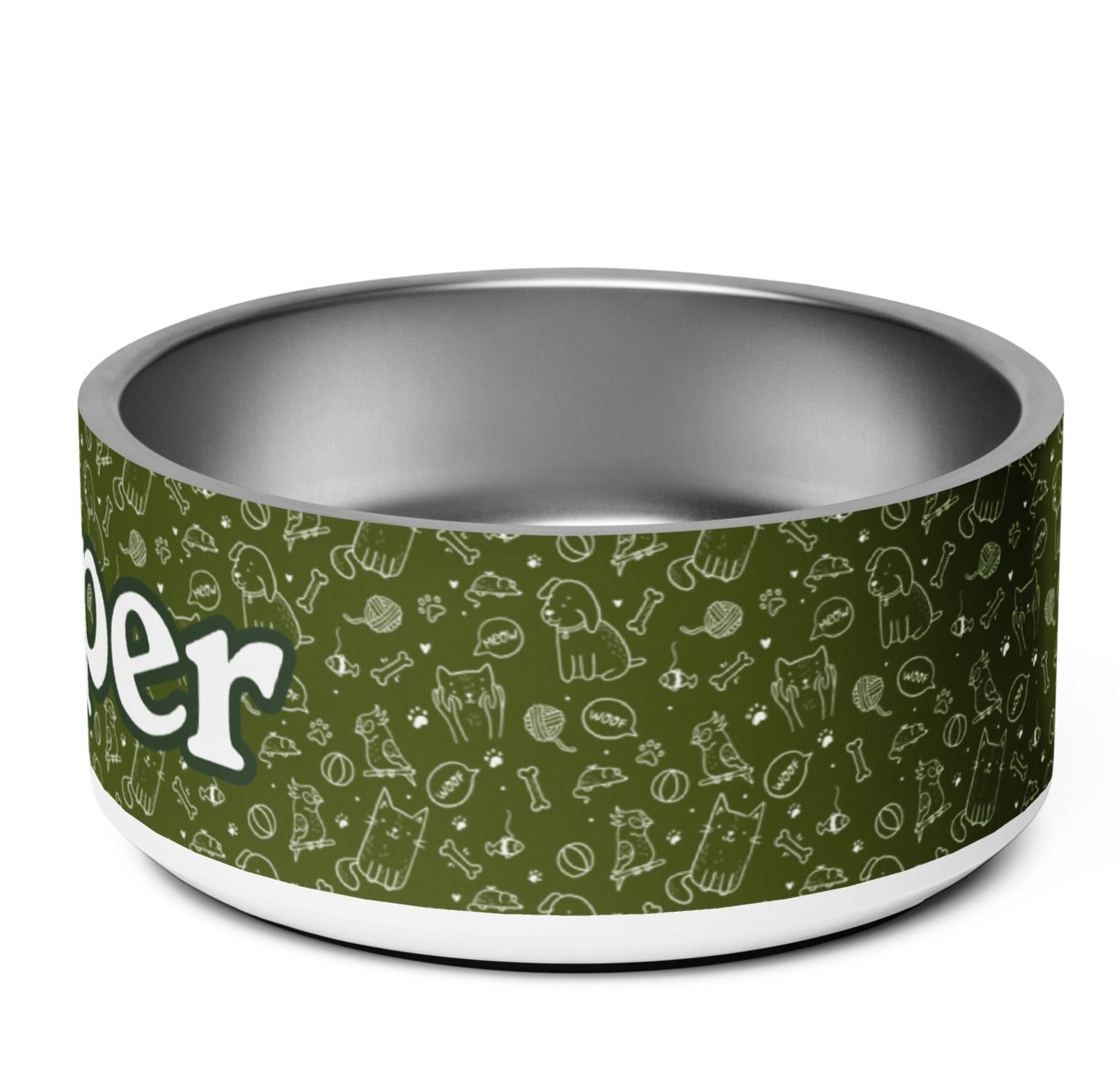 Doggie Days Pet Bowl, Personalization Optional