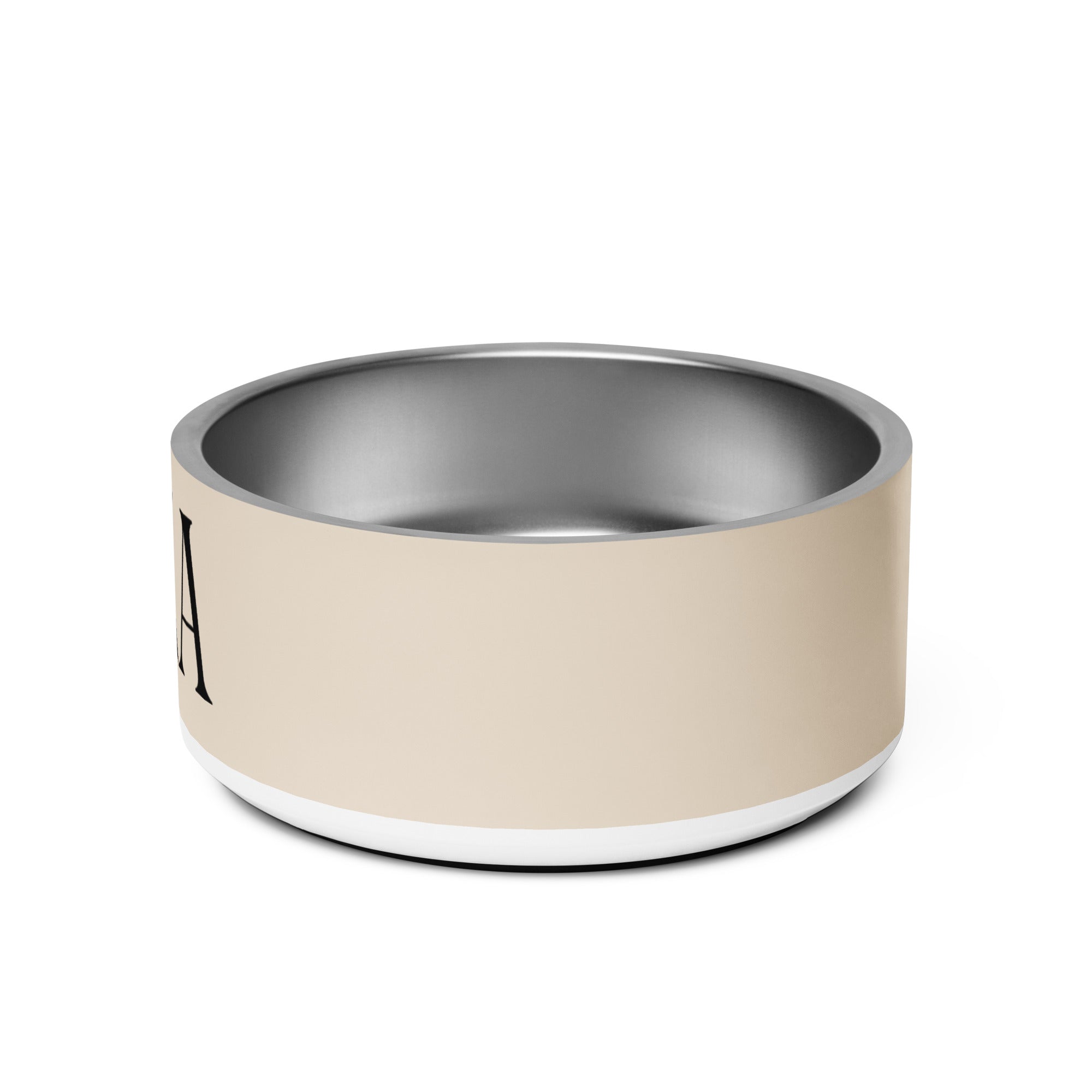 Minimalist Neutral Colors Personalized Pet bowl