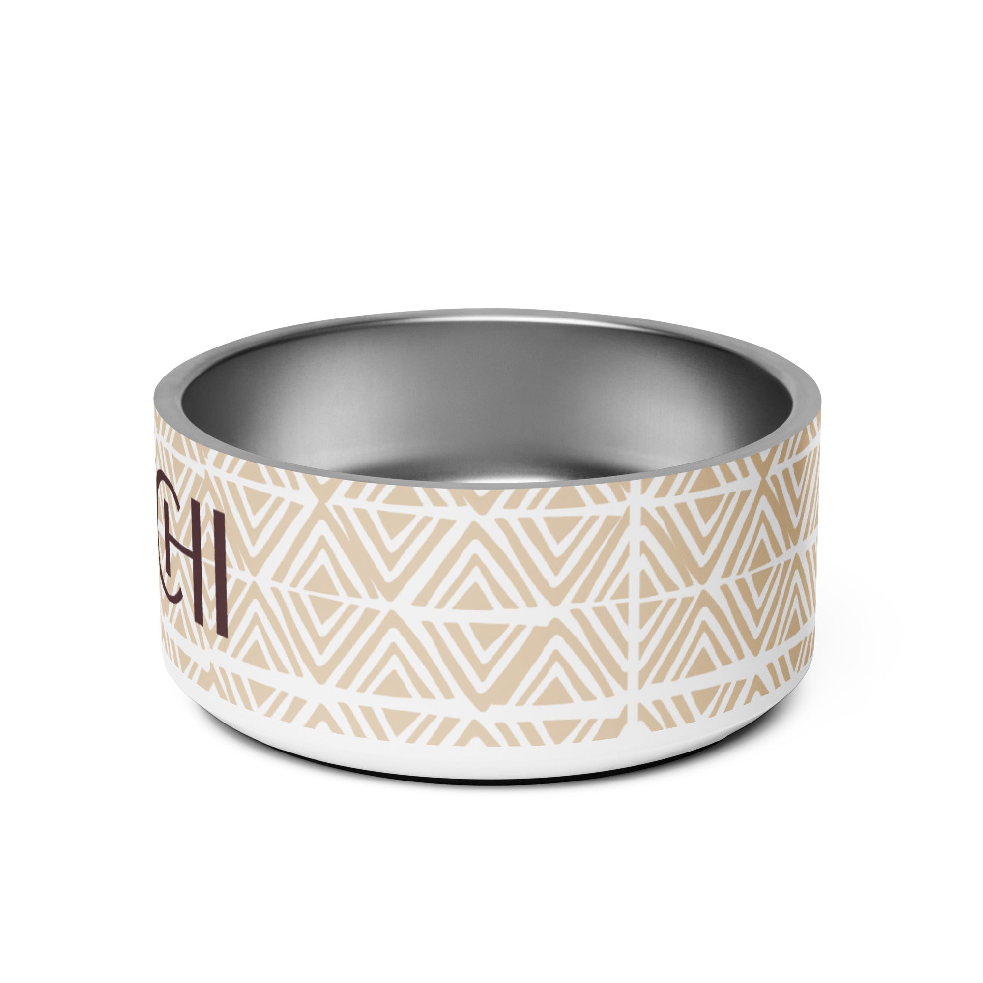 Aesthetic Ikat Neutral Pet Bowl