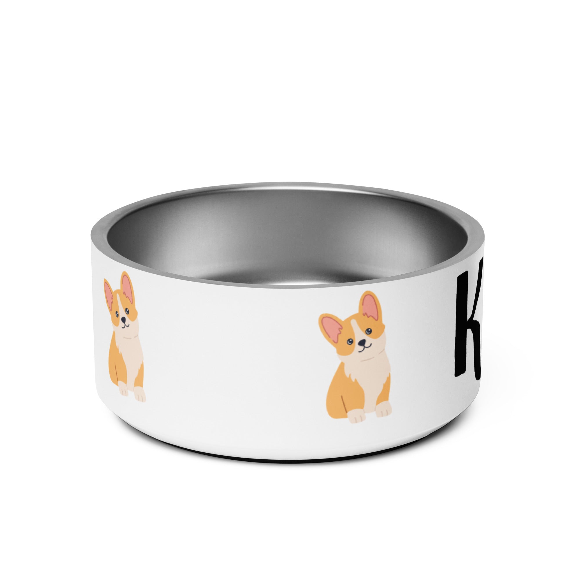 Personalized Pet Bowl with Your Pet's Image or Cartoon on the Side