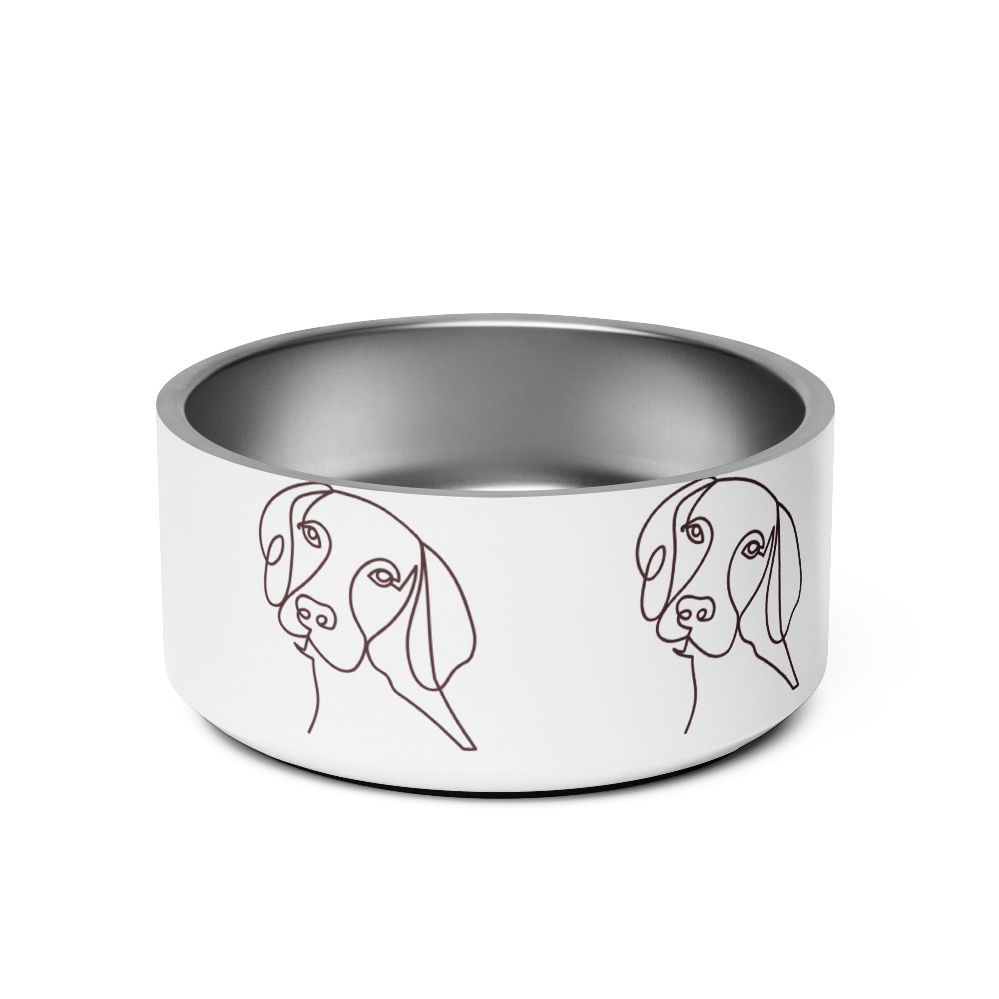 Custom Line Drawing of Your Pet on a Bowl